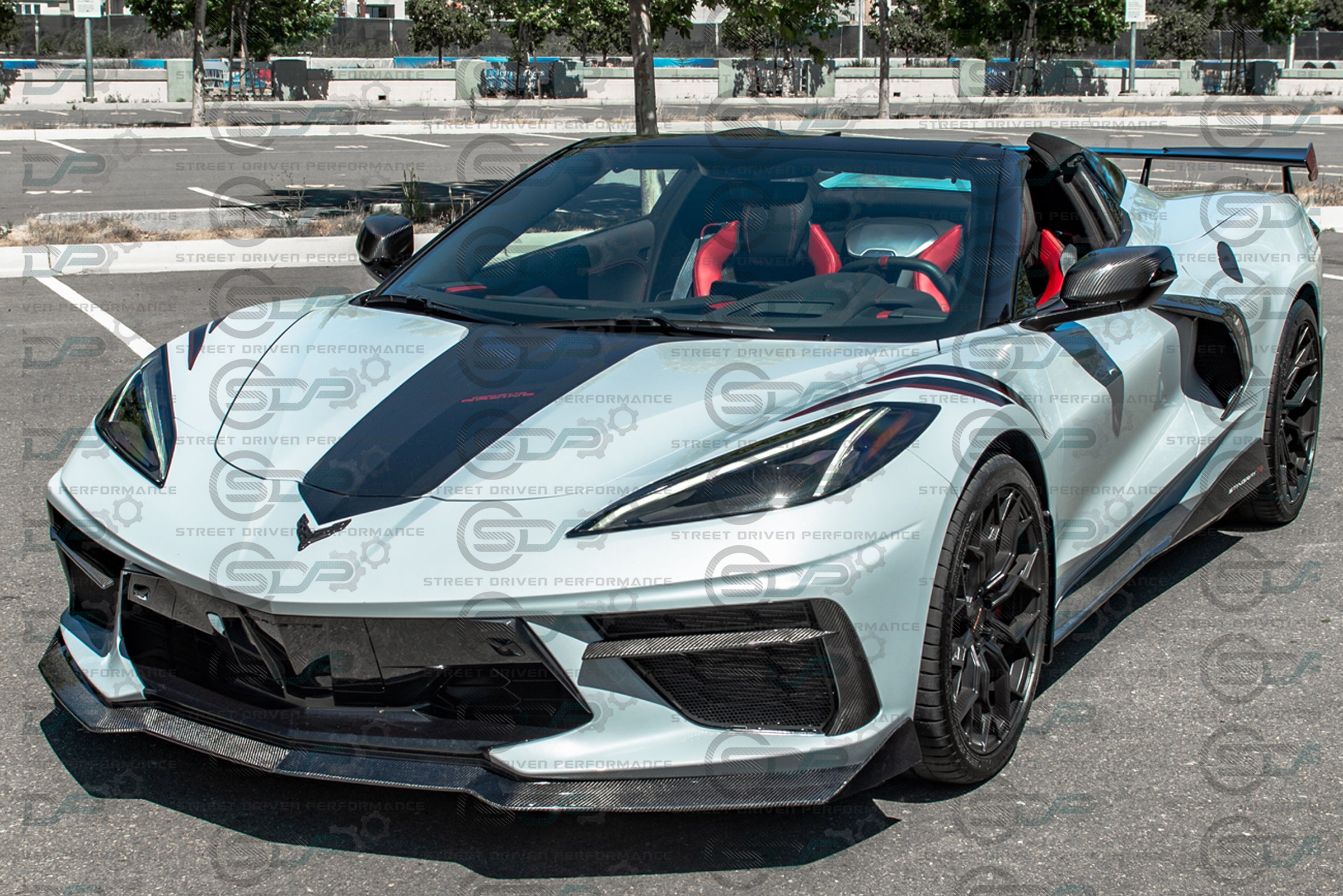 2020+ C8 Corvette Stingray & Z51 |"5VM Style" 2-Piece Splitter / Lip Ground Effects