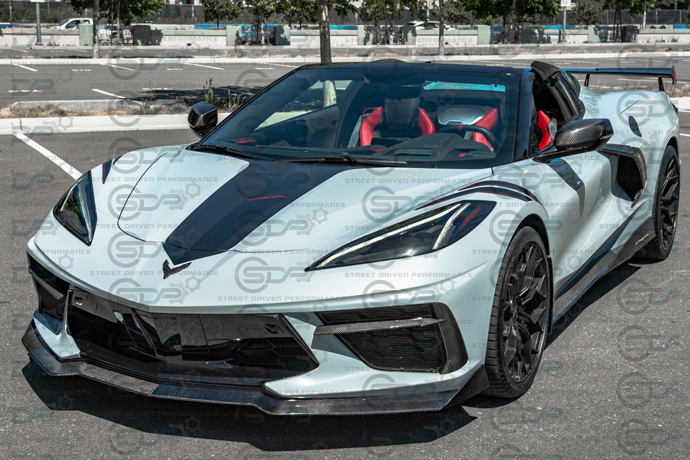 2020+ C8 Corvette Stingray & Z51 |"5VM Style" 2-Piece Splitter / Lip Ground Effects