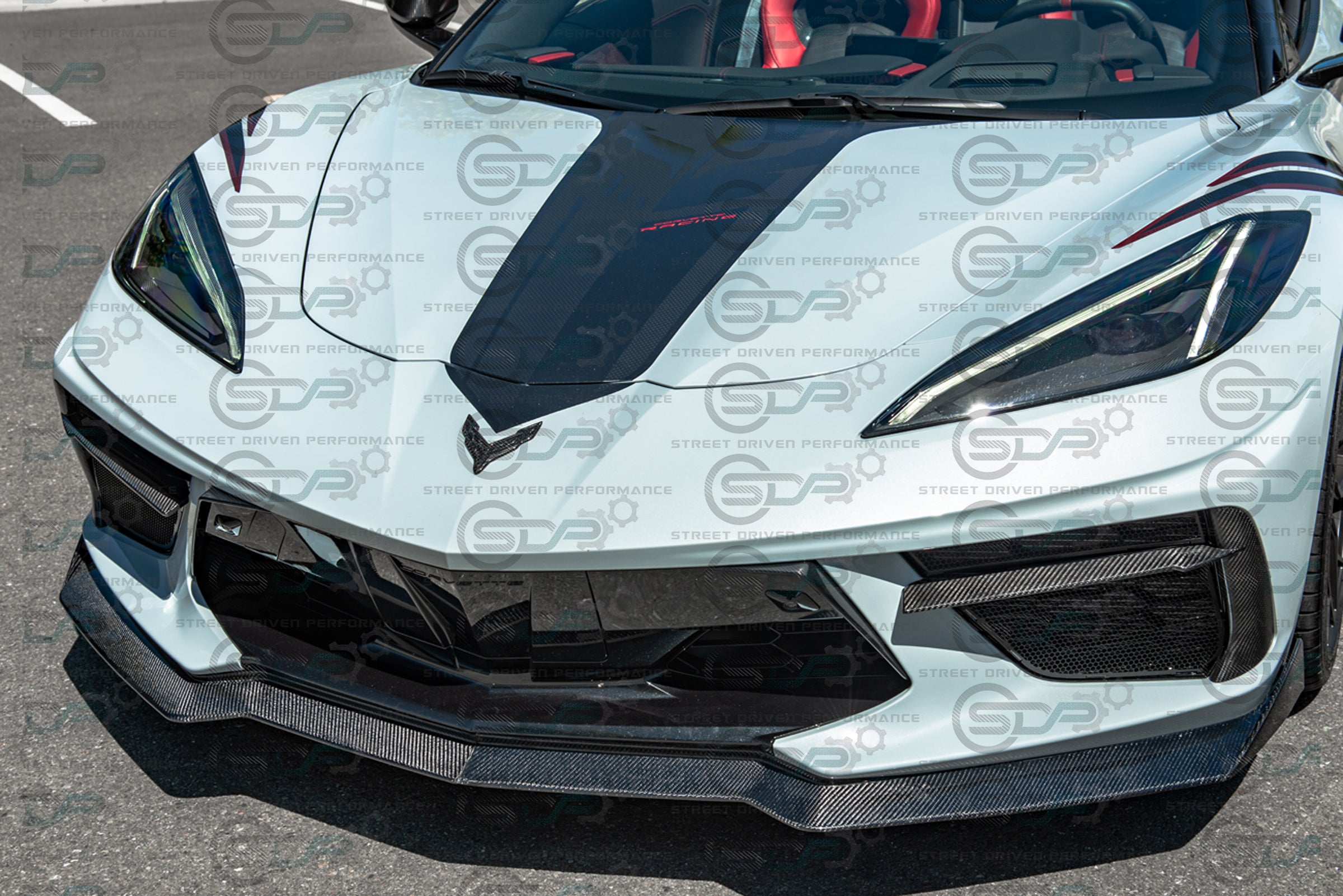 2020+ C8 Corvette Stingray & Z51 |"5VM Style" 2-Piece Splitter / Lip Ground Effects