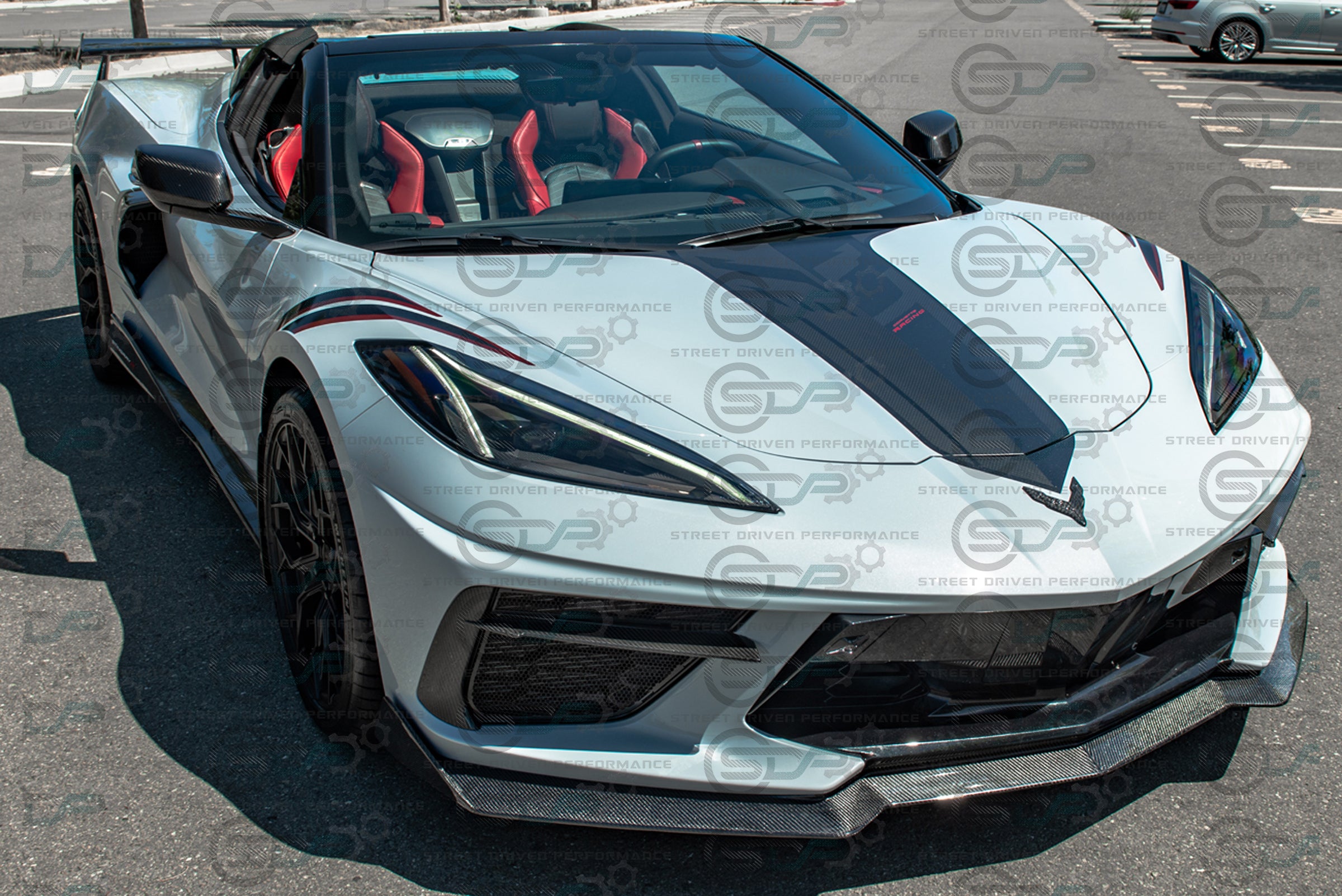 2020+ C8 Corvette Stingray & Z51 |"5VM Style" 2-Piece Splitter / Lip Ground Effects