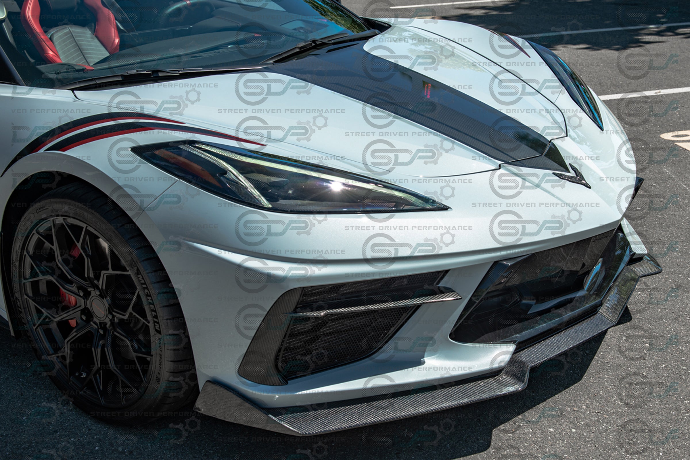 2020+ C8 Corvette Stingray & Z51 |"5VM Style" 2-Piece Splitter / Lip Ground Effects