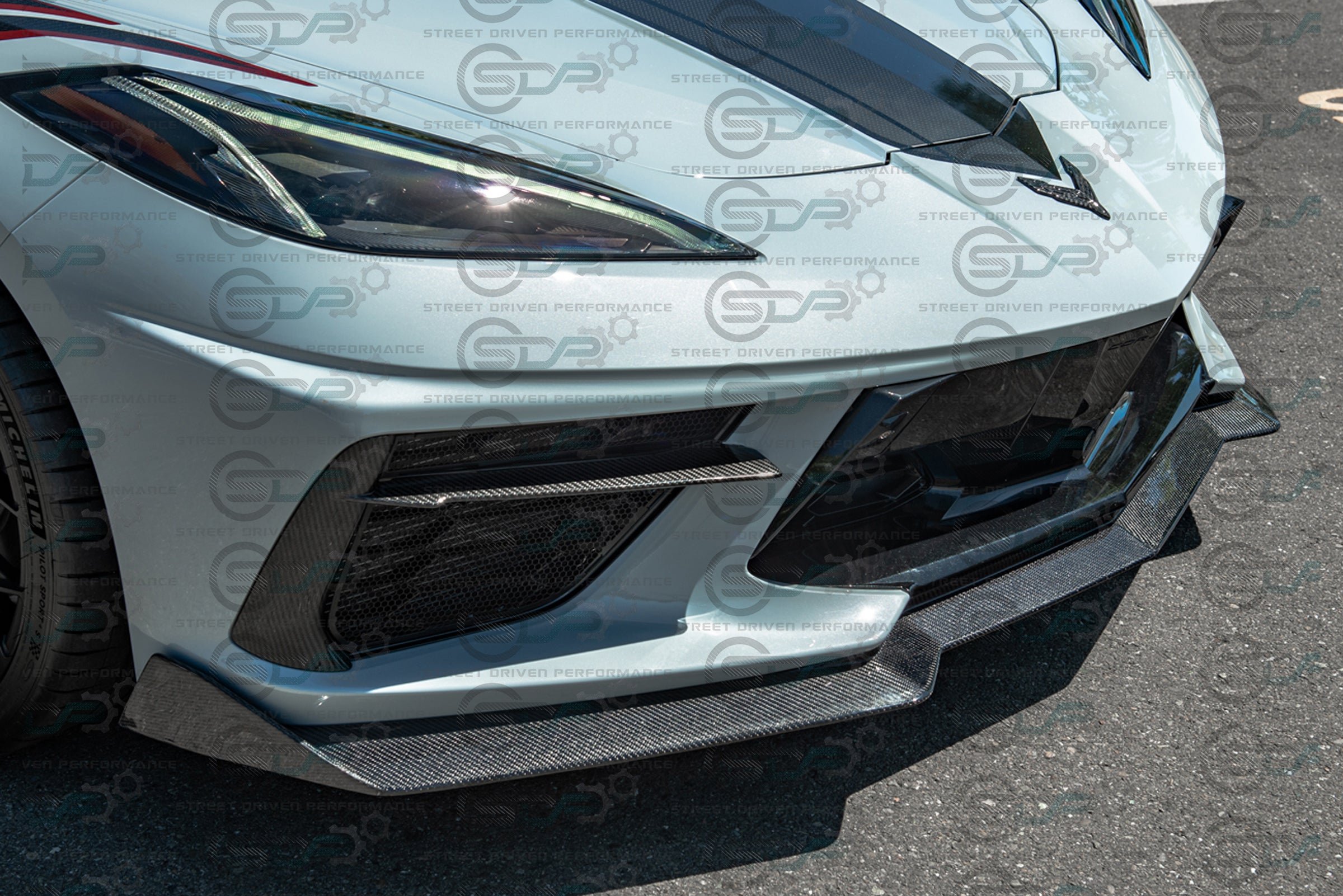 2020+ C8 Corvette Stingray & Z51 |"5VM Style" 2-Piece Splitter / Lip Ground Effects