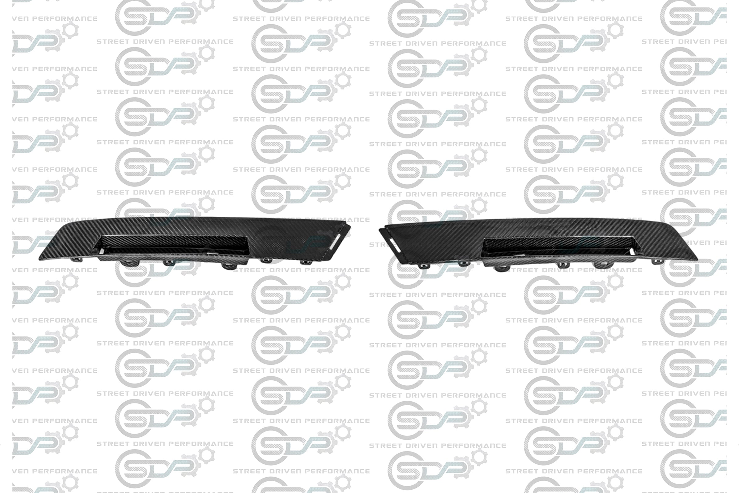 2009-2015 Cadillac CTS-V V2 Coupe - Carbon Fiber Rear Bumper Inserts / Reflector Housings