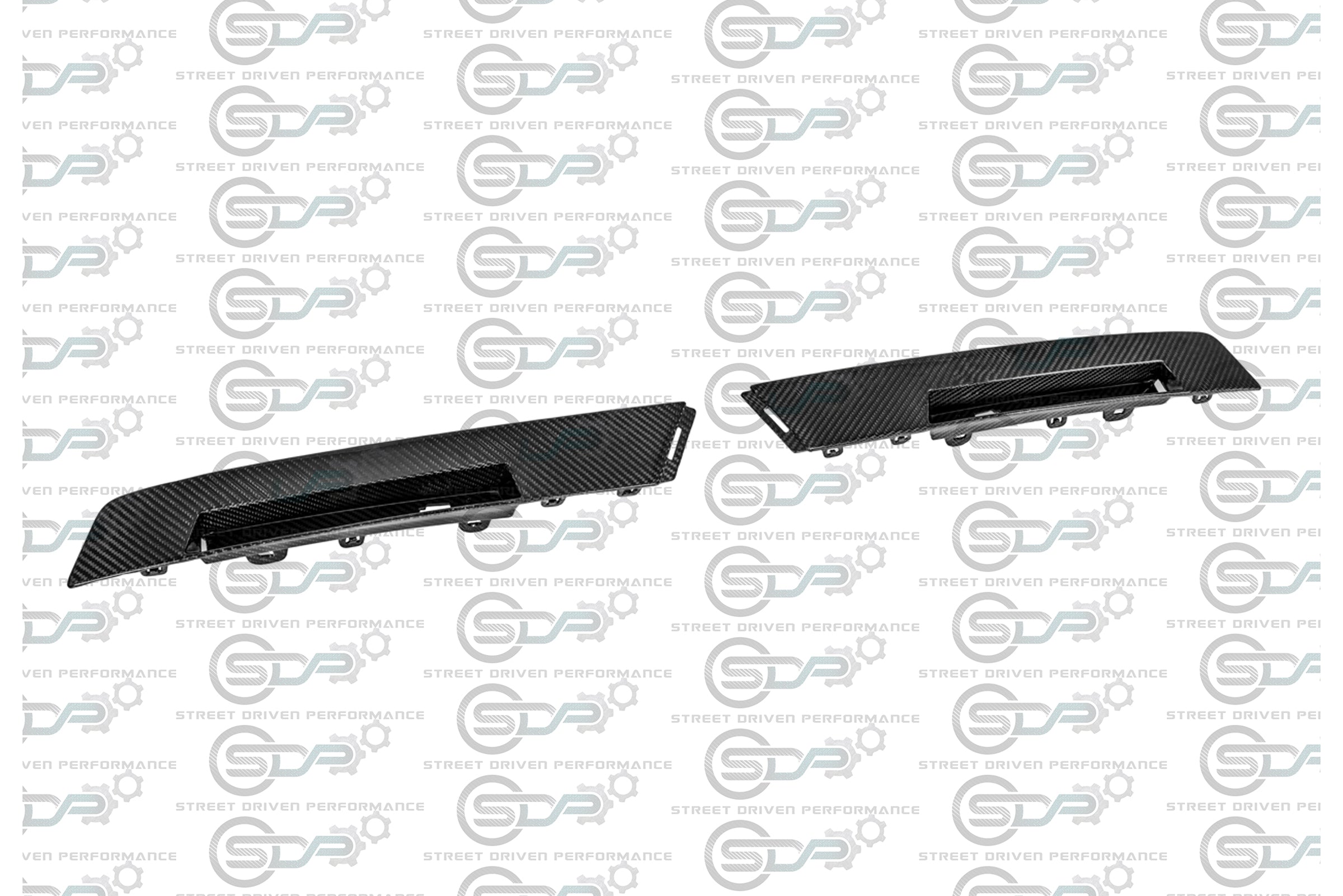 2009-2015 Cadillac CTS-V V2 Coupe - Carbon Fiber Rear Bumper Inserts / Reflector Housings