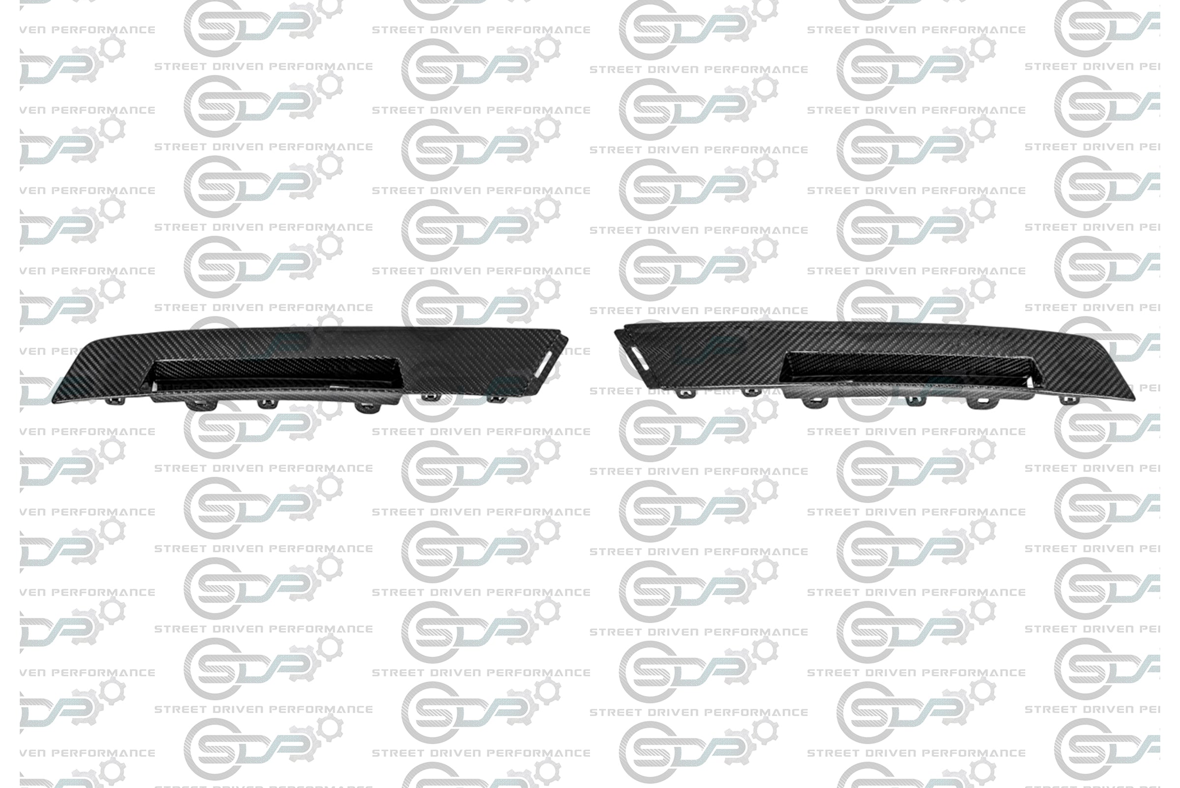 2009-2015 Cadillac CTS-V V2 Coupe - Carbon Fiber Rear Bumper Inserts / Reflector Housings