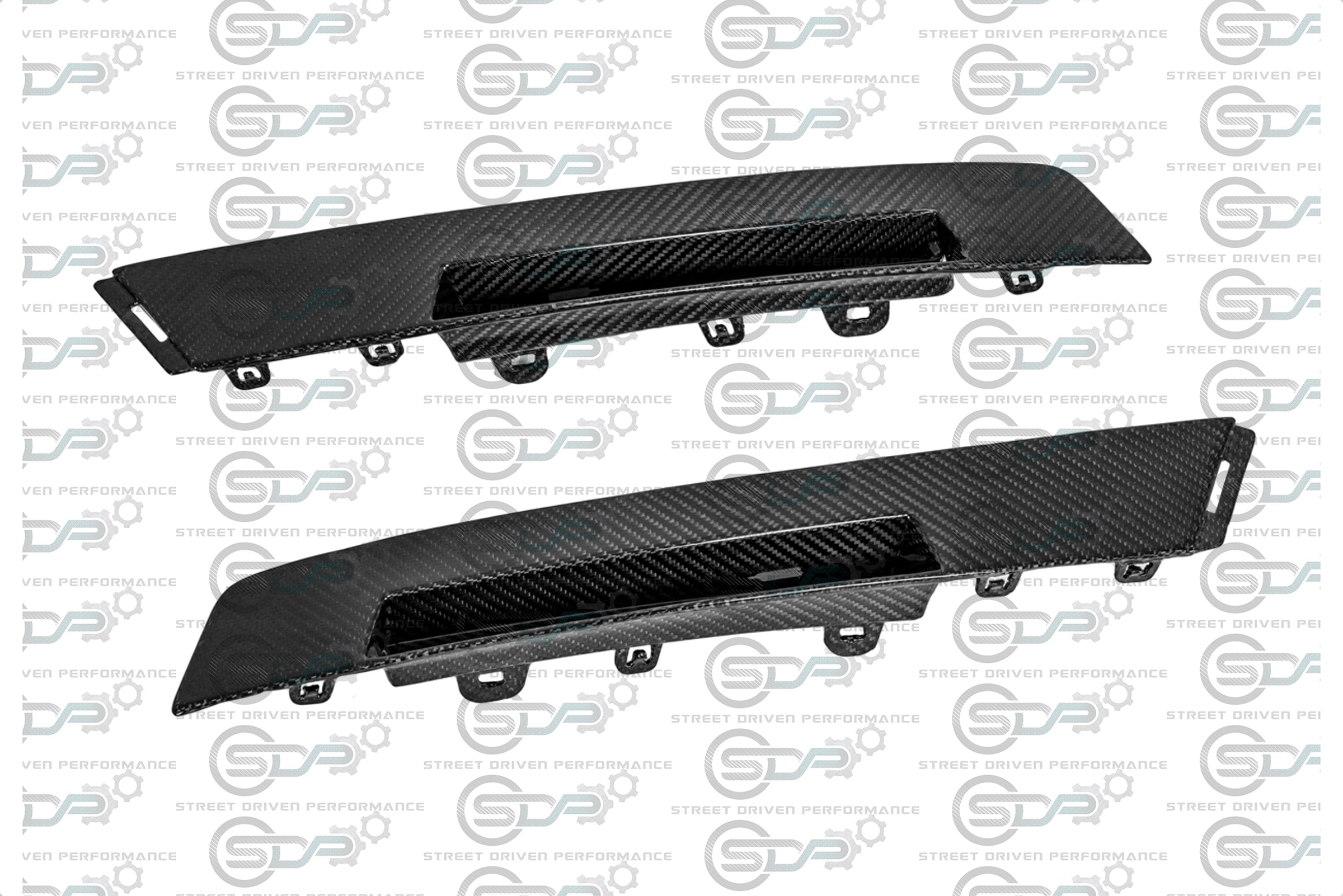 2009-2015 Cadillac CTS-V V2 Coupe - Carbon Fiber Rear Bumper Inserts / Reflector Housings