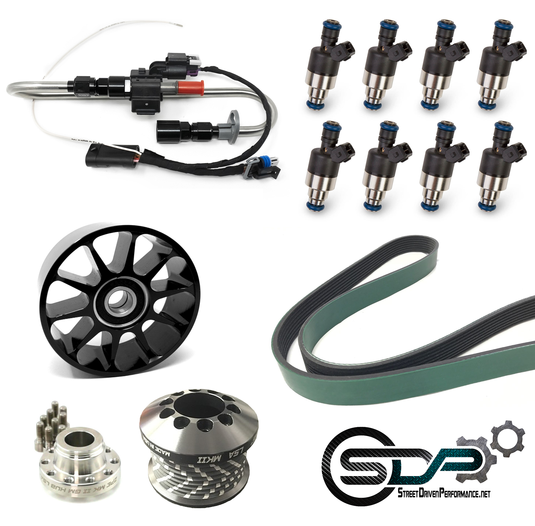 Cadillac CTS-V2 Complete Upper Pulley Kit / Injector / Flex Fuel E85 Performance Package