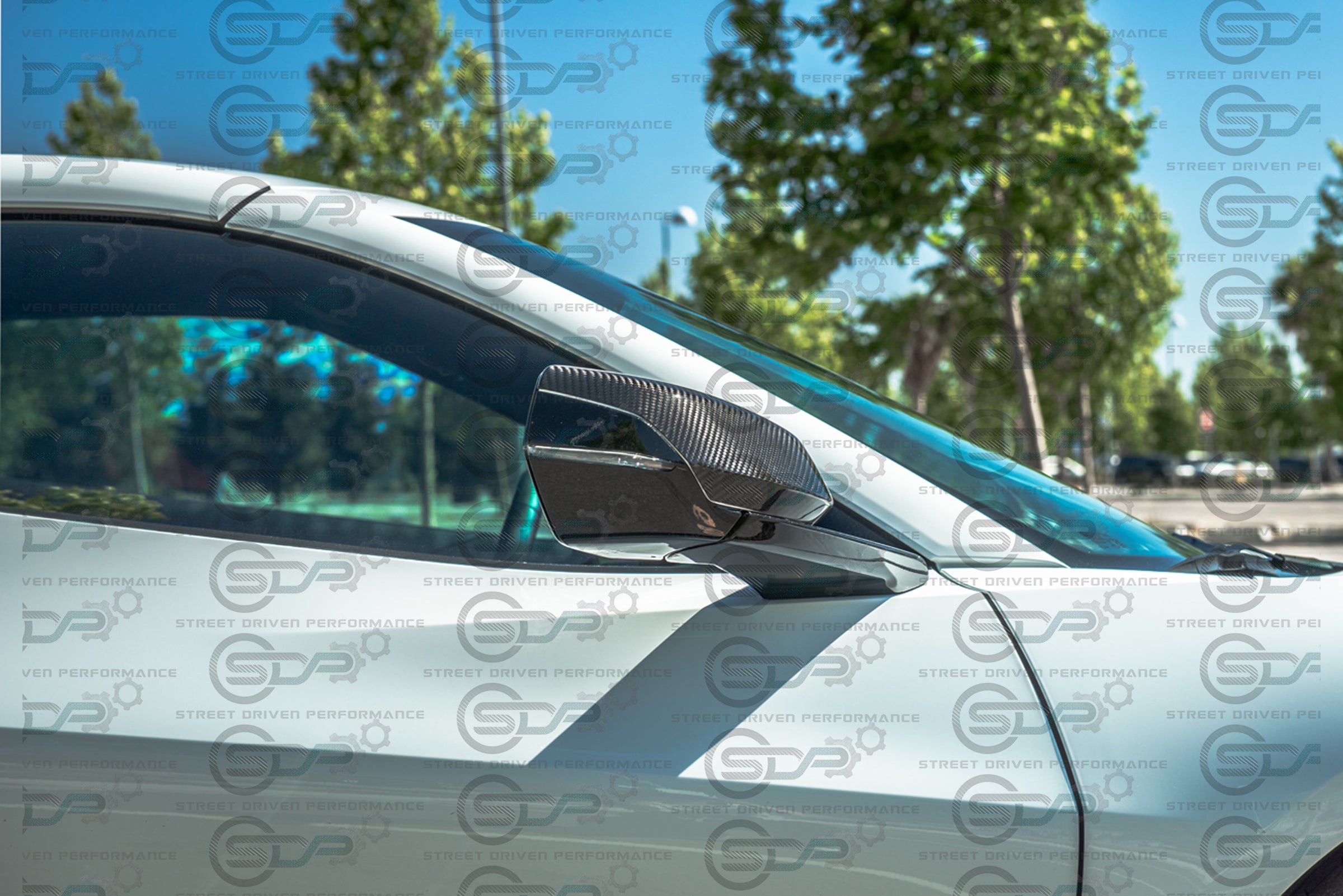 2020+ C8 Chevrolet Corvette - Carbon Fiber Tape-On Top and Bottom Mirror Covers