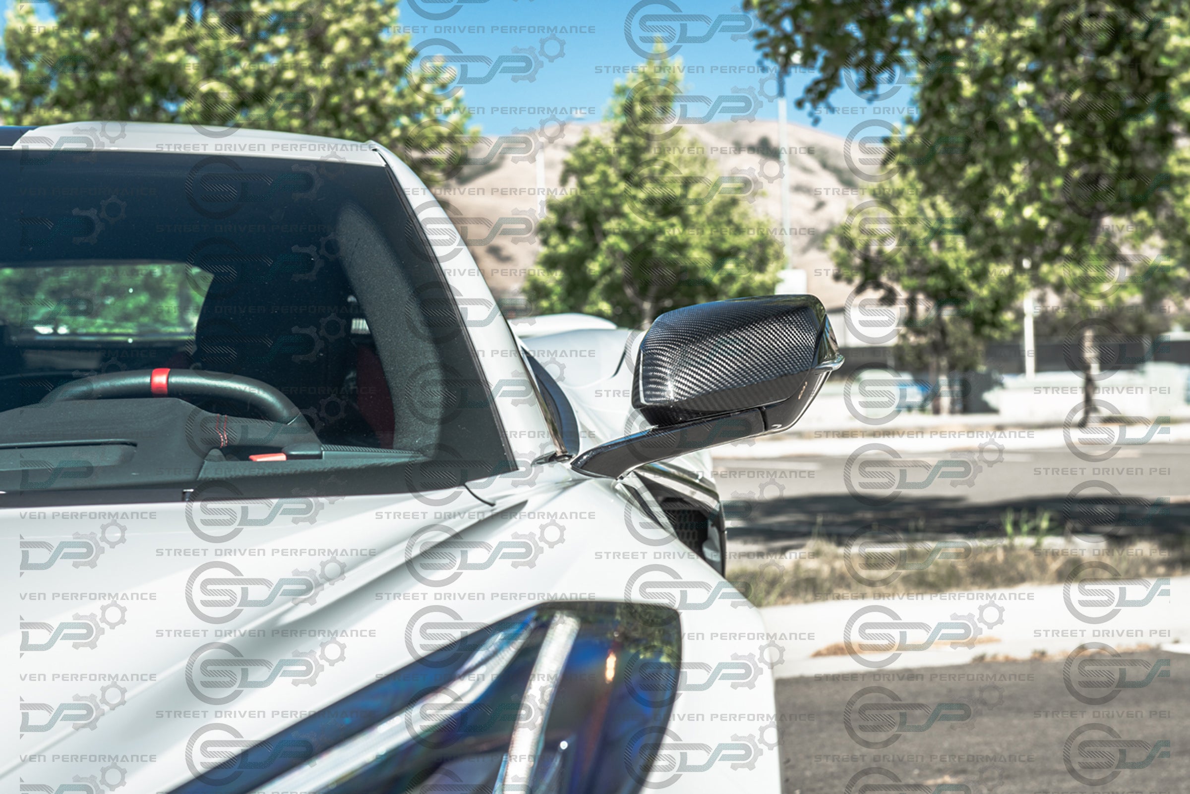 2020+ C8 Chevrolet Corvette - Carbon Fiber Tape-On Top and Bottom Mirror Covers