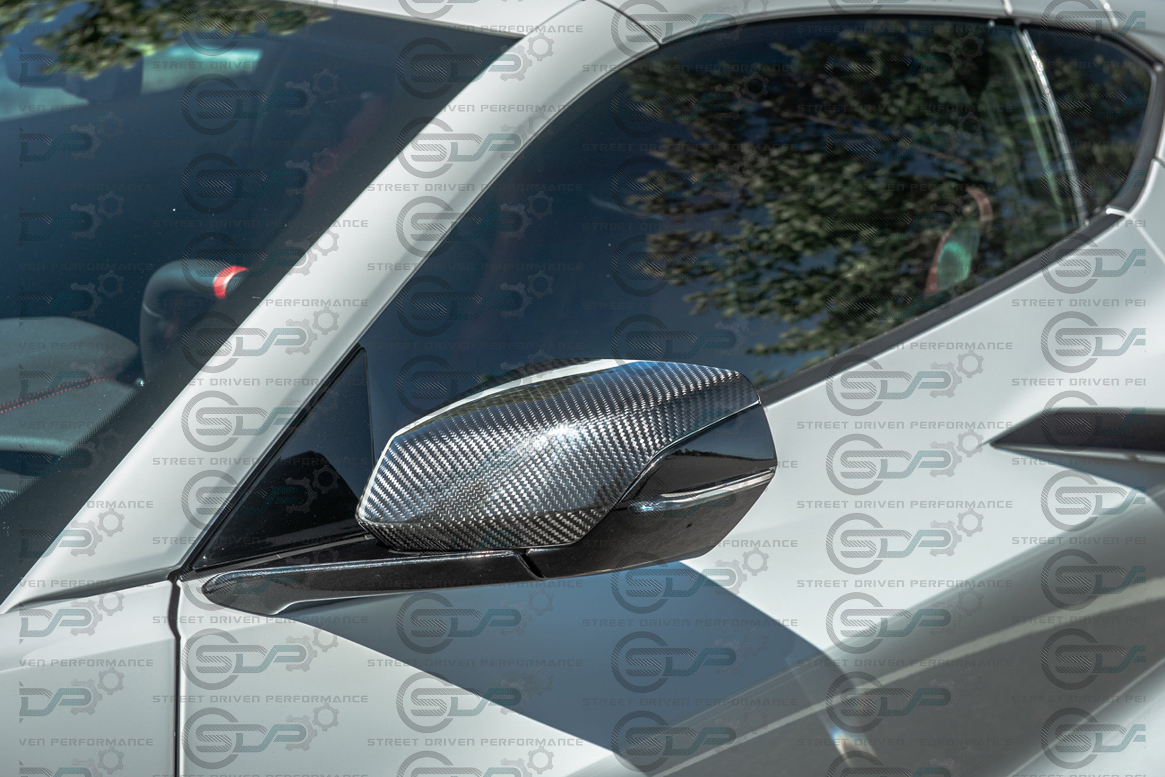 2020+ C8 Chevrolet Corvette - Carbon Fiber Tape-On Top and Bottom Mirror Covers