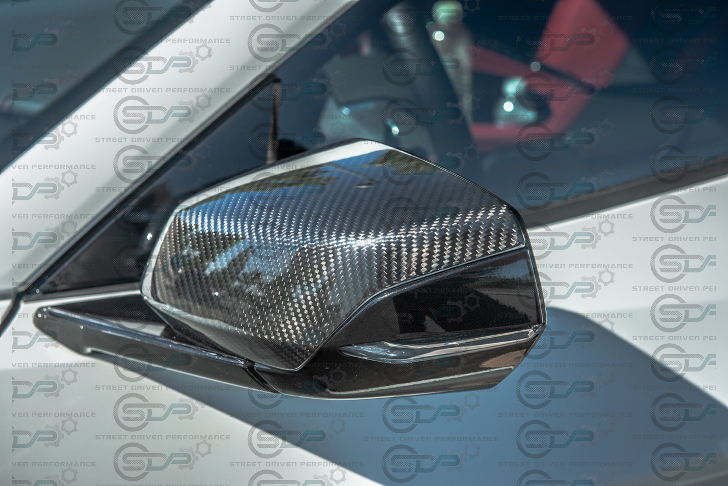 2020+ C8 Chevrolet Corvette - Carbon Fiber Tape-On Top and Bottom Mirror Covers