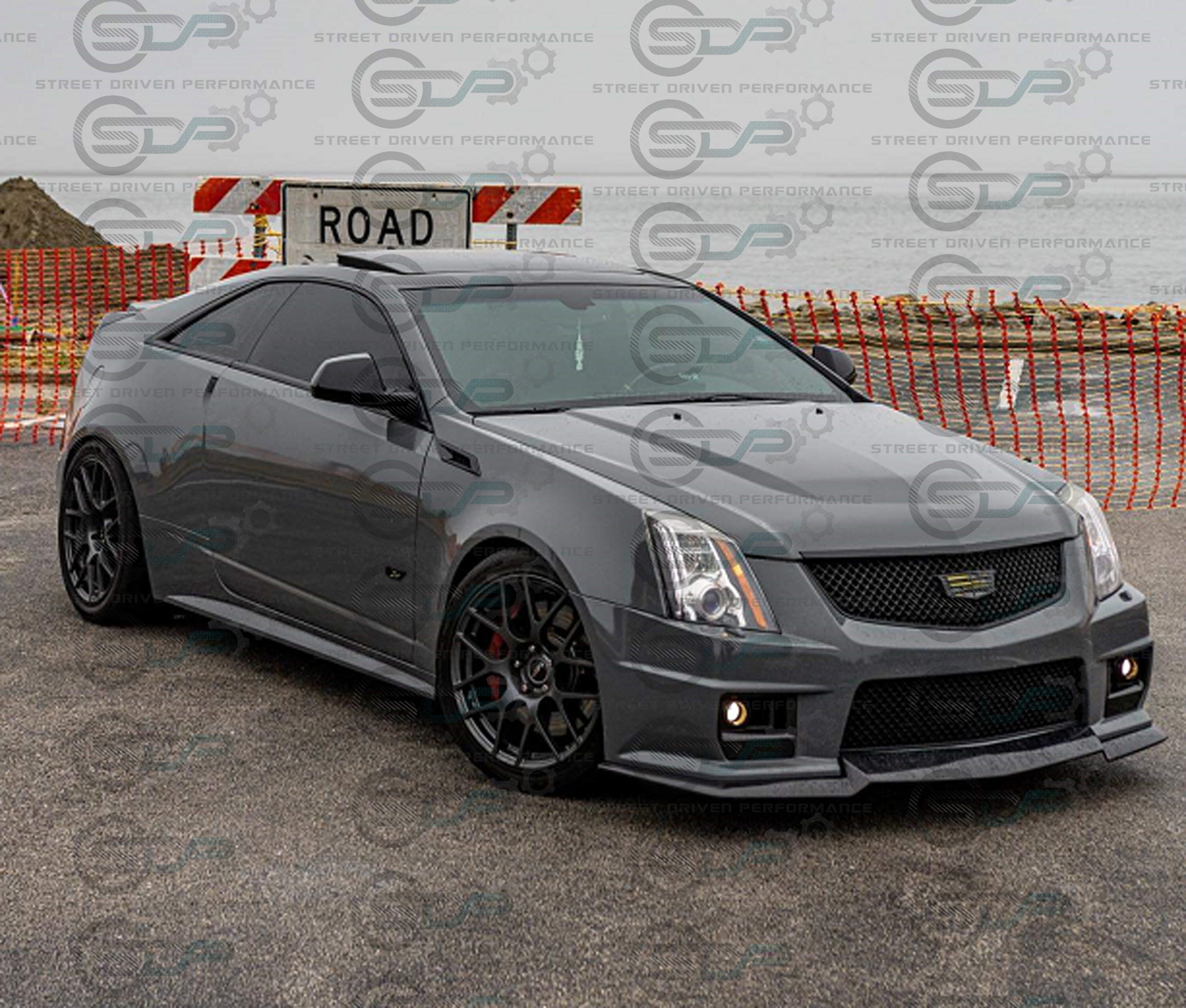 2009-2015 Cadillac CTS-V V2 -  Black front grilles set (blank no emblem)