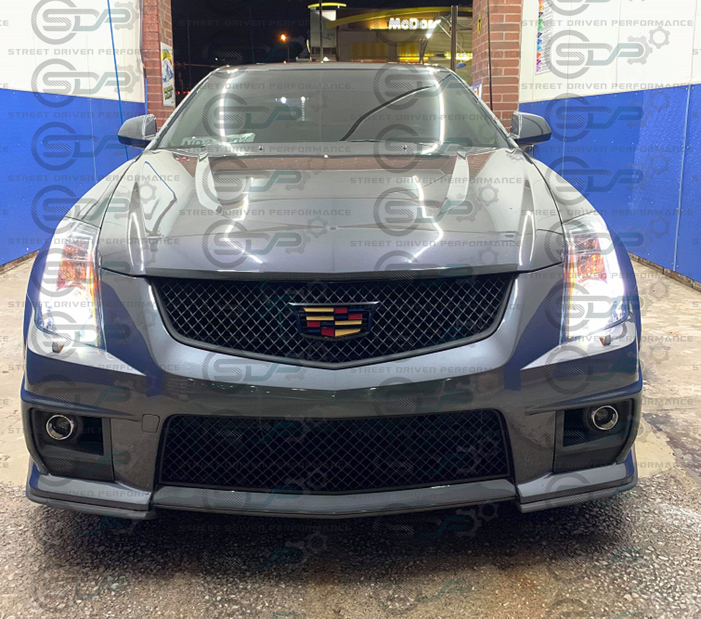 2009-2015 Cadillac CTS-V V2 -  Black front grilles set (blank no emblem)