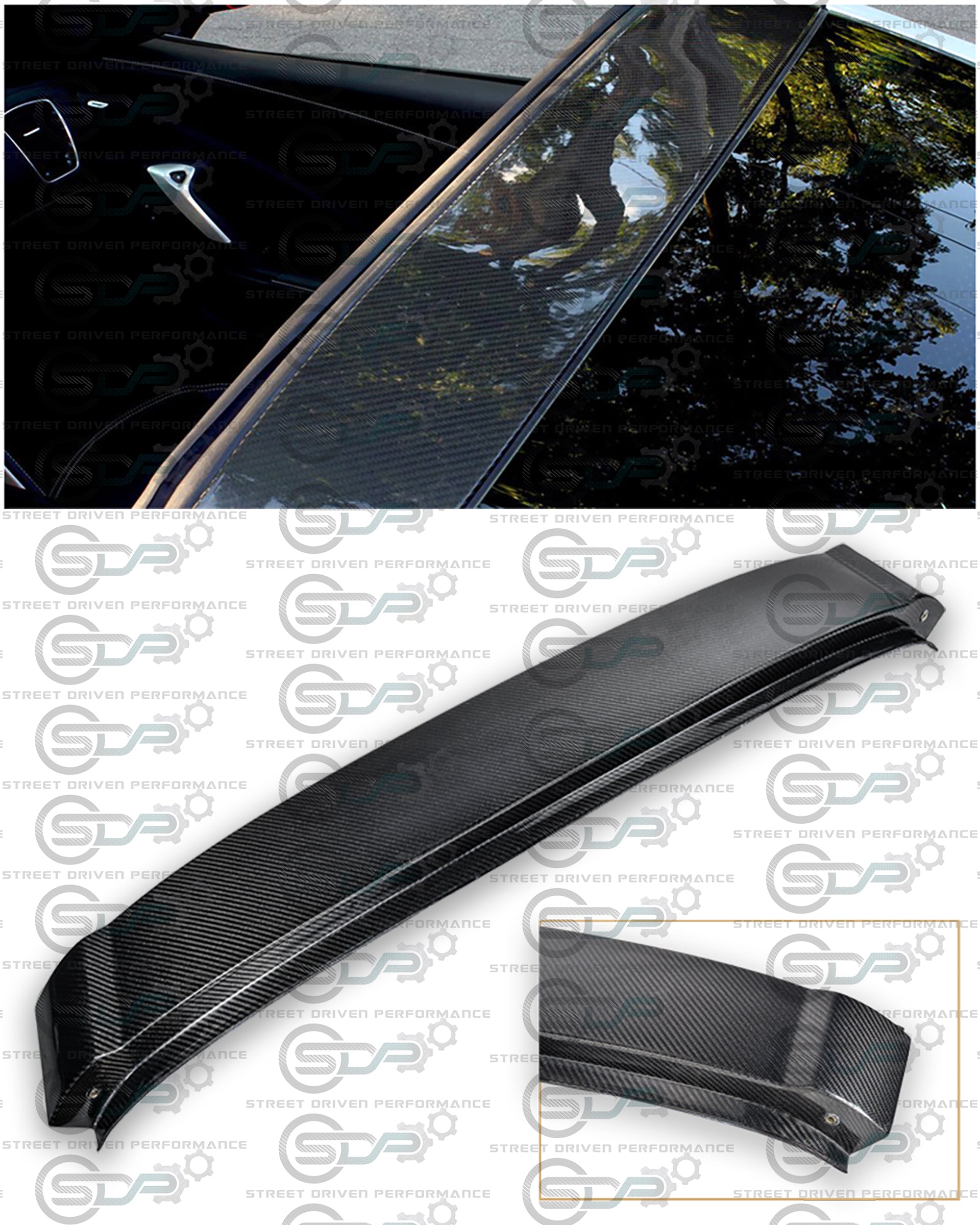2014-2019 C7 Corvette Coupe - Carbon Fiber Roof Halo Cover / Targa Bar