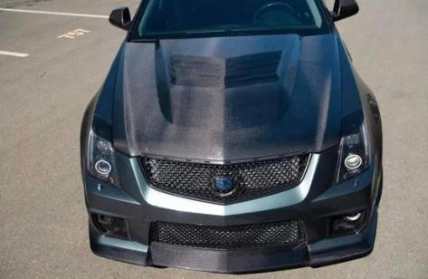 2009-2015 Cadillac CTS-V V2 SDP Aggressive Style Carbon Fiber Hood with Vents