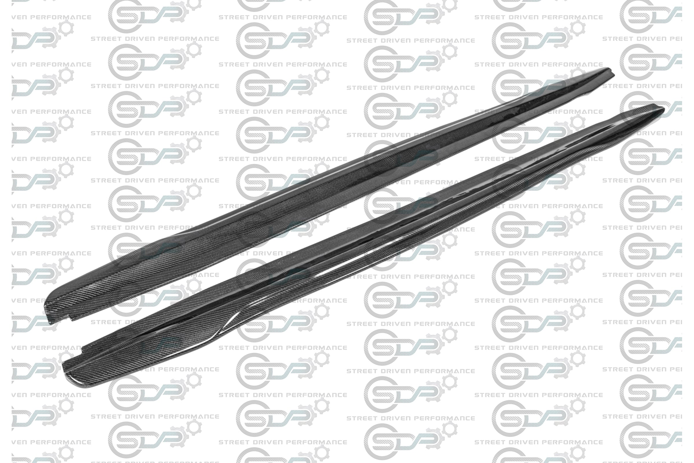 2016-2019 CADILLAC ATS-V SEDAN CARBON FIBER SIDE SKIRTS ROCKER PANELS GROUND EFFECTS