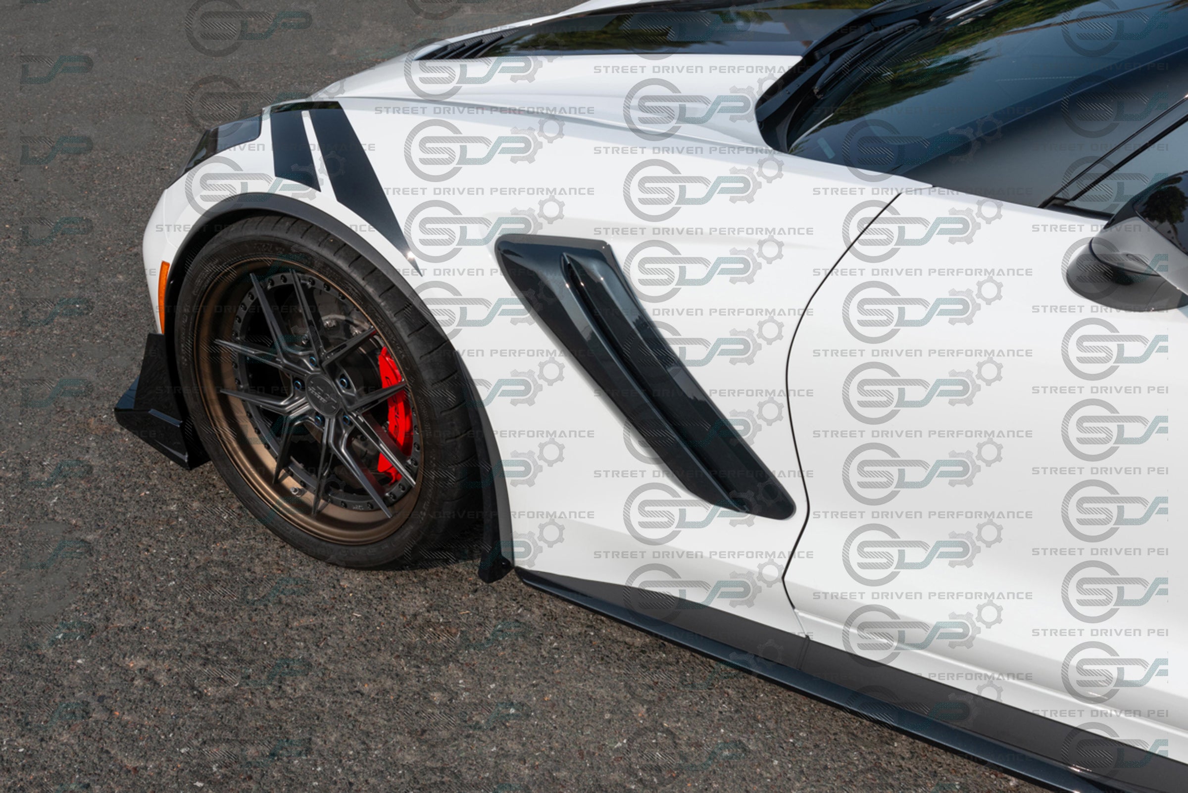 2014-2017 C7 Corvette Z06 - Carbon Flash "ZR1 Style Conversion" Side Fender Vents (Pair)