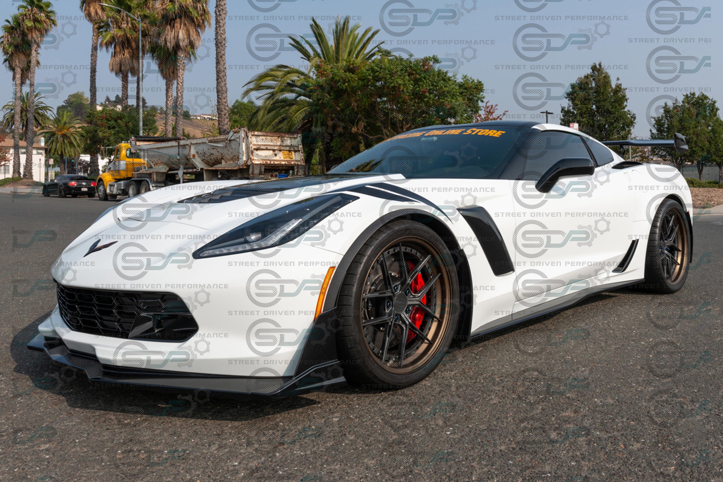 2014-2017 C7 Corvette Z06 - Carbon Flash "ZR1 Style Conversion" Side Fender Vents (Pair)
