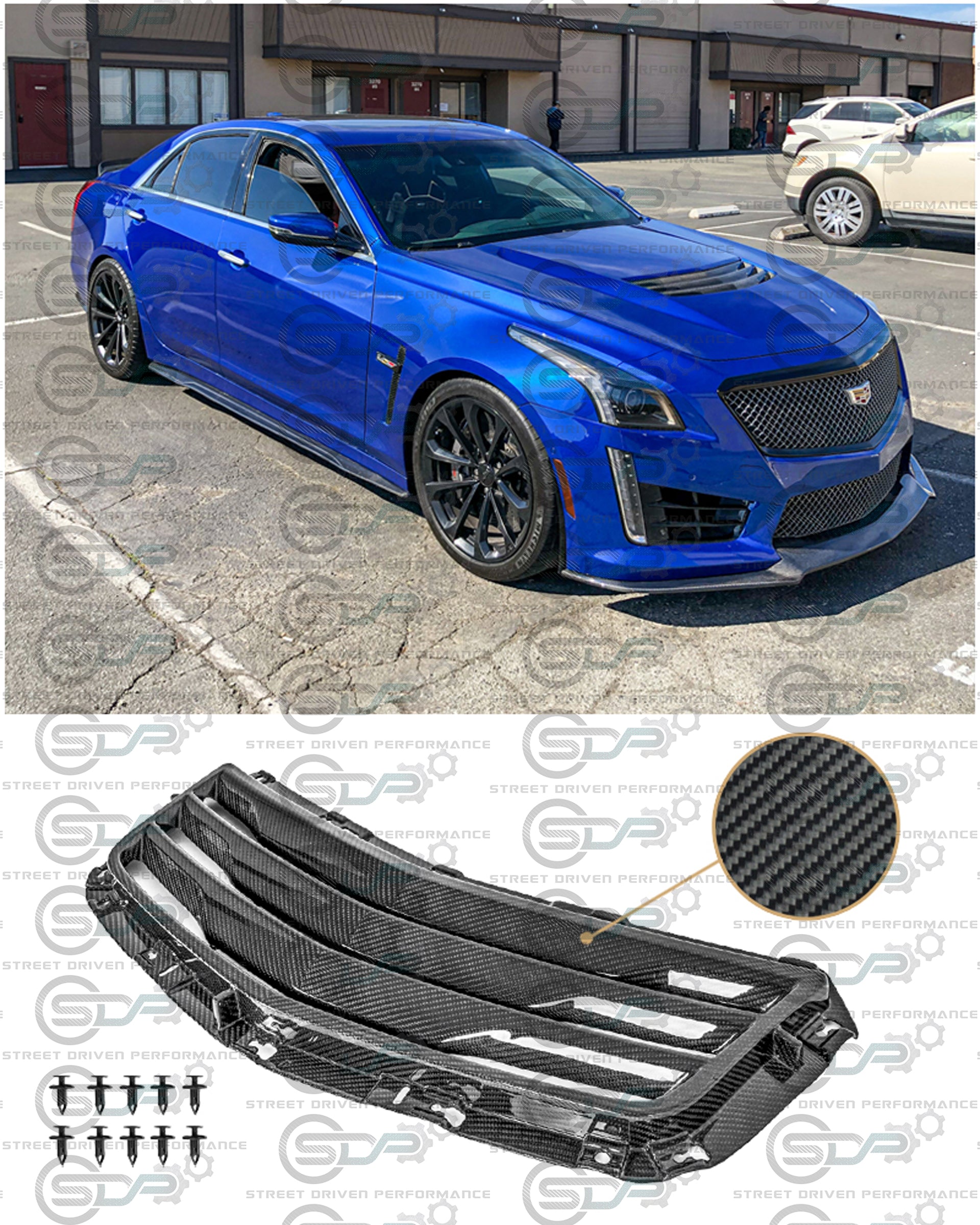 2016-2019 Cadillac CTS-V V3 - Carbon Fiber Hood Vent