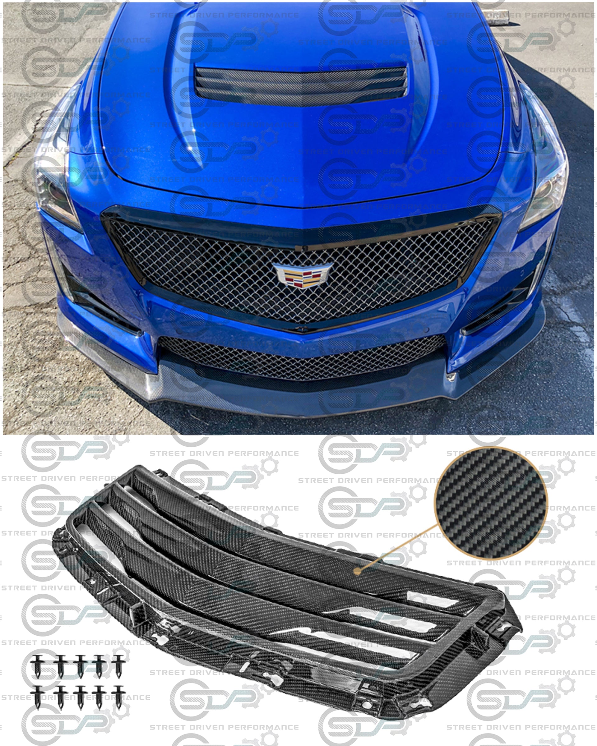 2016-2019 Cadillac CTS-V V3 - Carbon Fiber Hood Vent