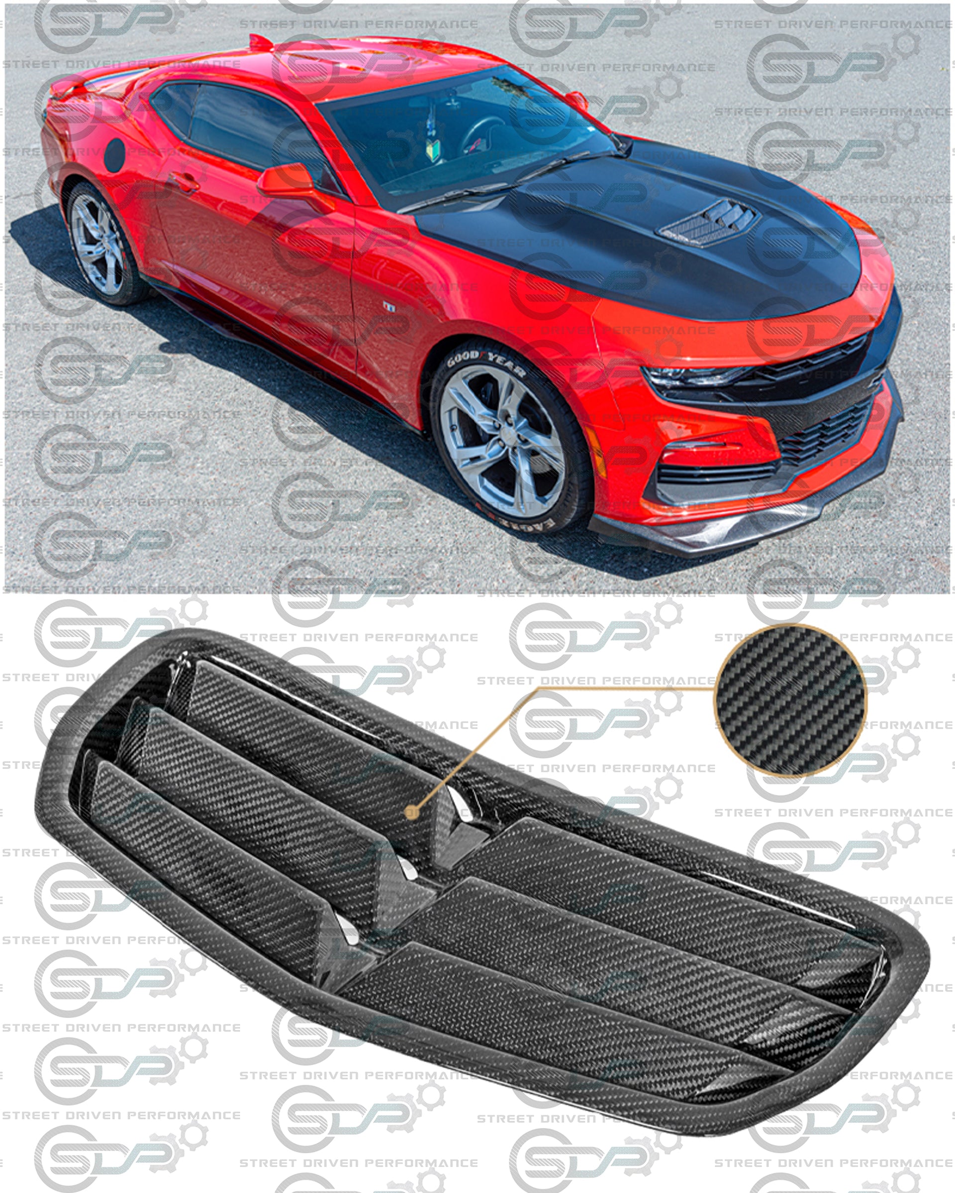 2019+ 6th Gen Camaro - Carbon Fiber Hood Vent - for all models with hood vents