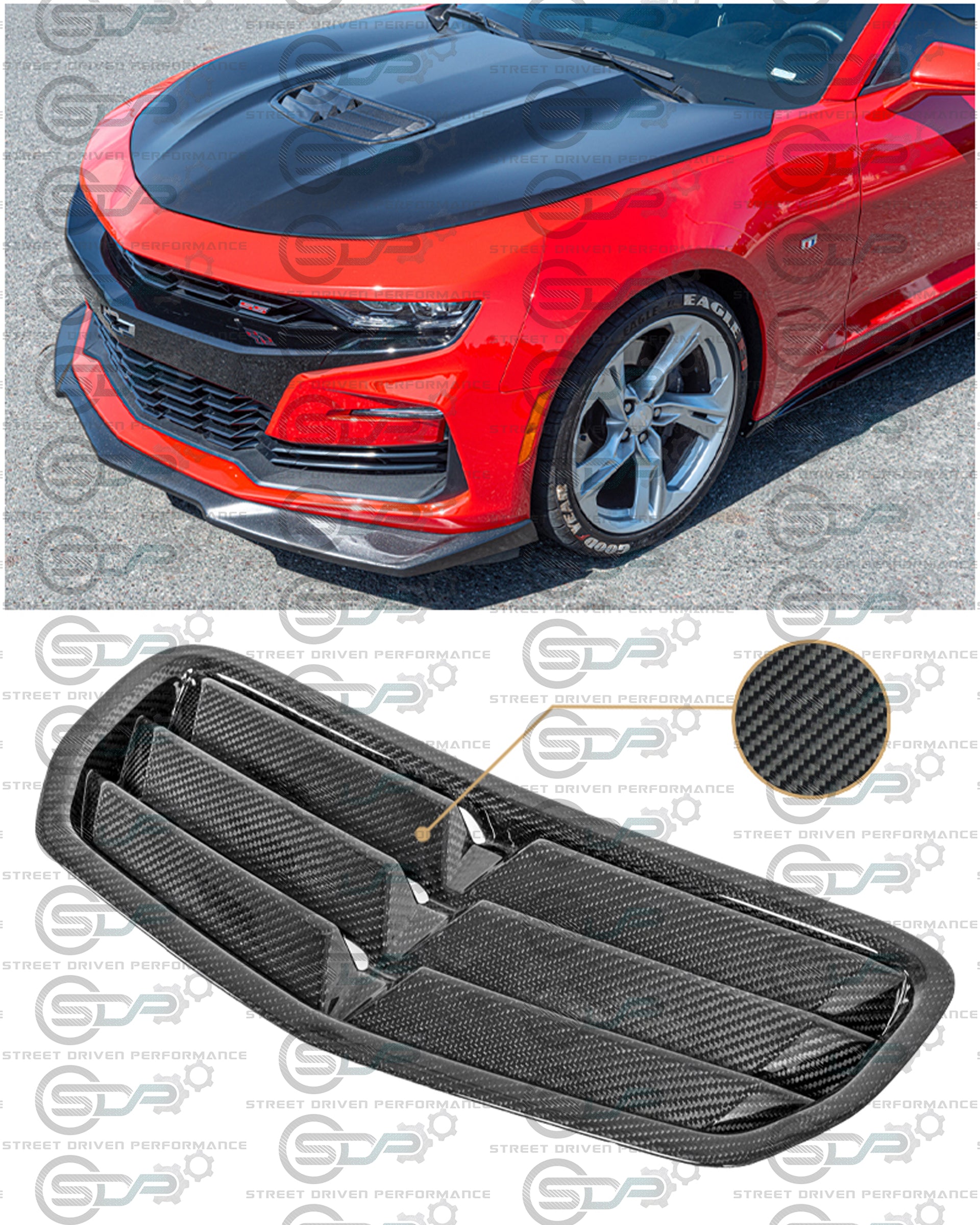 2019+ 6th Gen Camaro - Carbon Fiber Hood Vent - for all models with hood vents