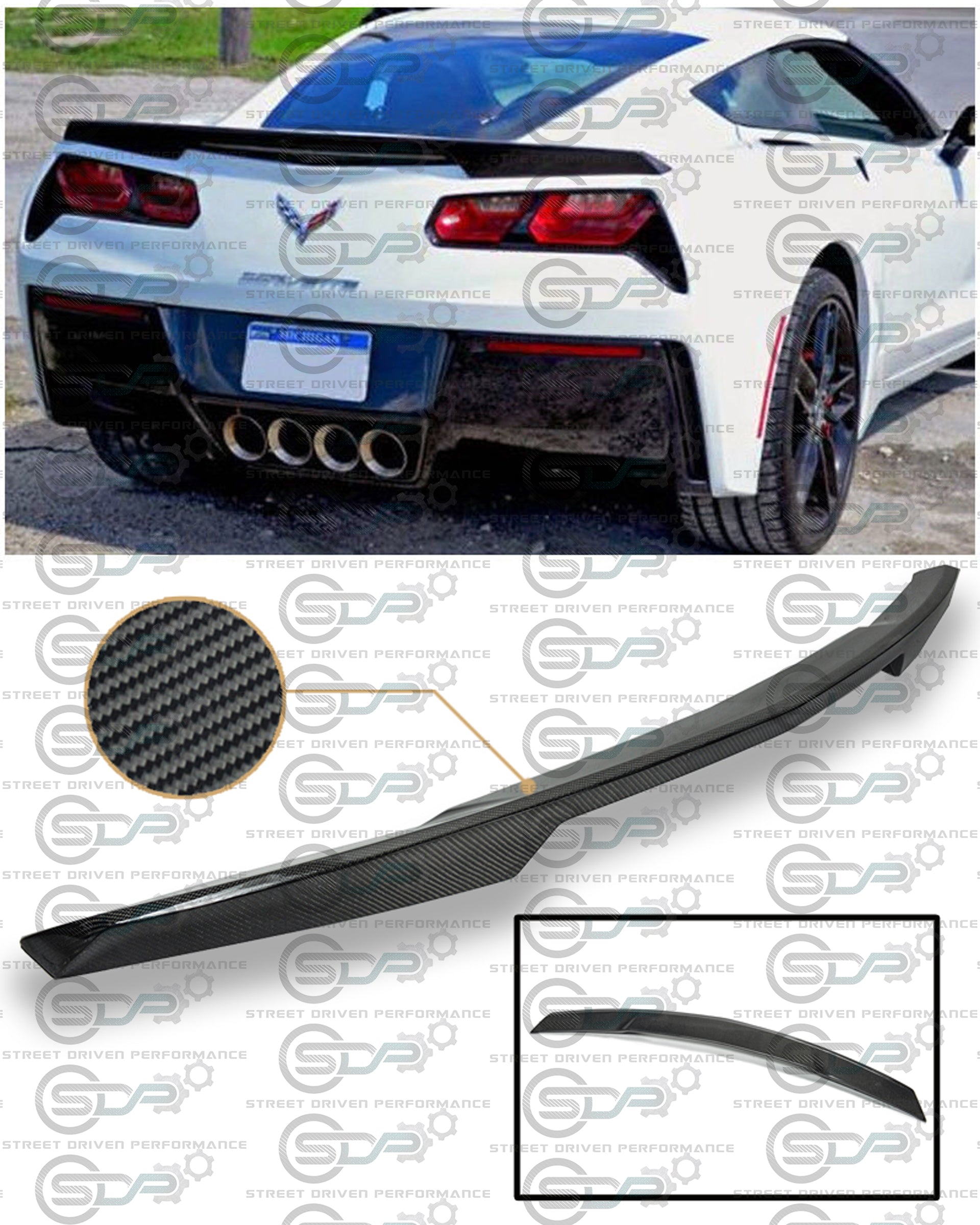 2014-2019 C7 Corvette - Z51 Aero Package - Carbon Fiber Z51 Package Rear Spoiler