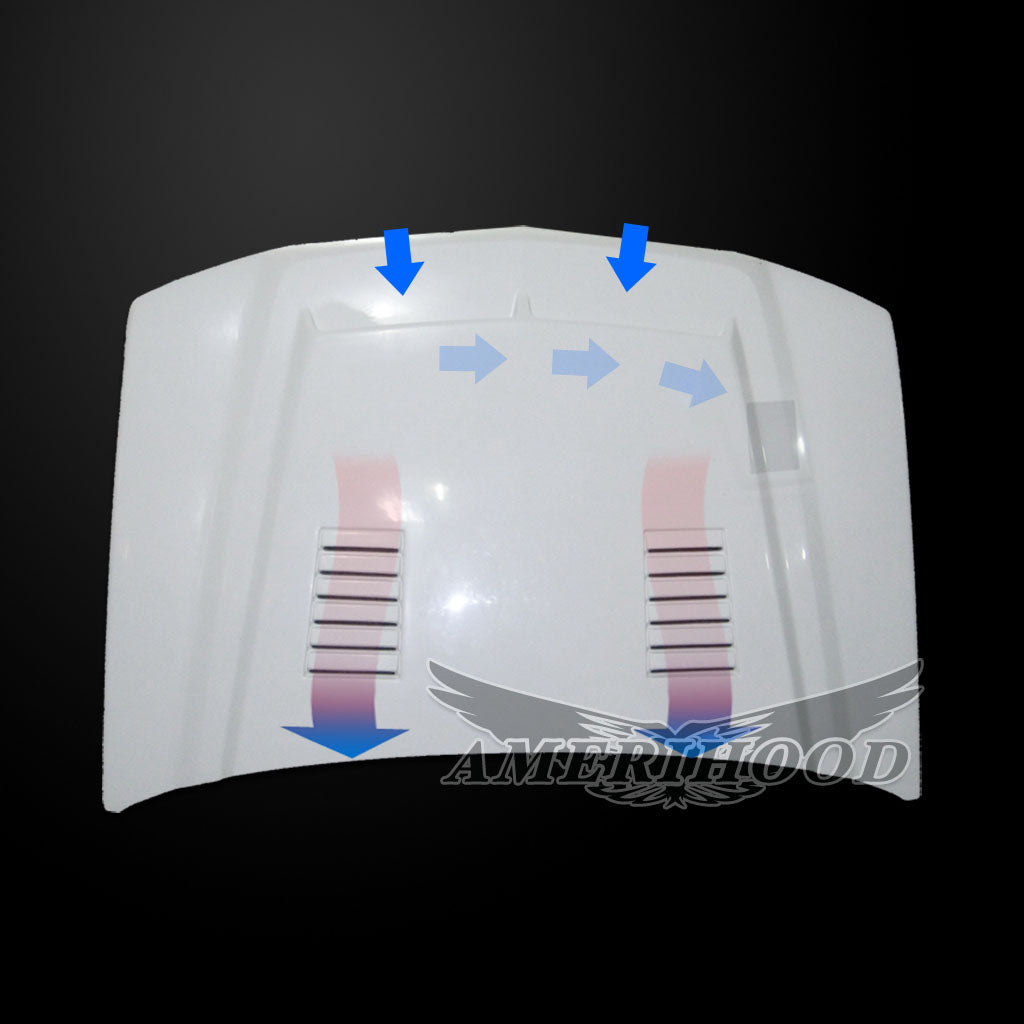 Chevrolet Silverado 1500HD 2005-2007 Type-E Style Functional Ram Air Hood