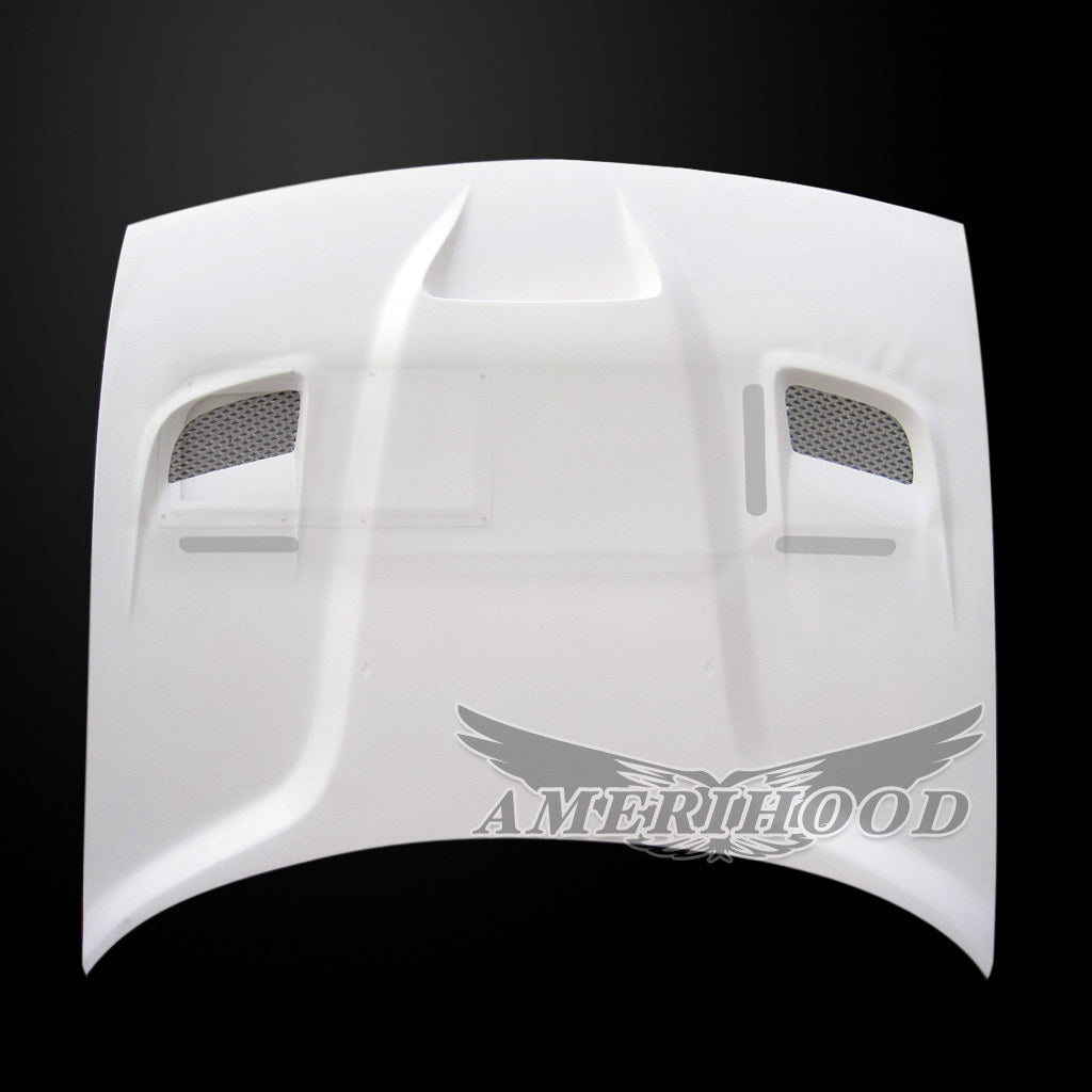 Dodge Challenger Type-HC Style Functional Ram Air With Heat Extractor Vents Hood