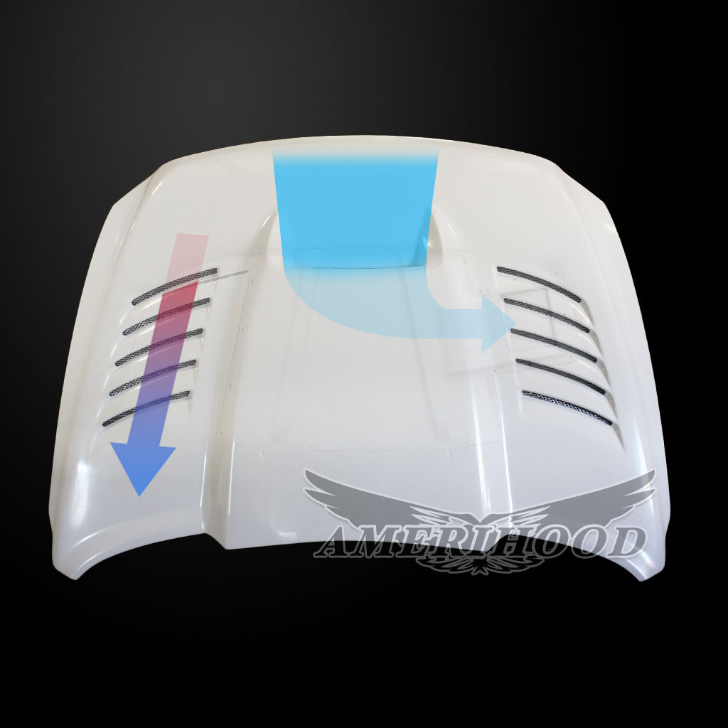 Dodge Ram 3500 SSK Style Functional Heat Extractor Vented Hood