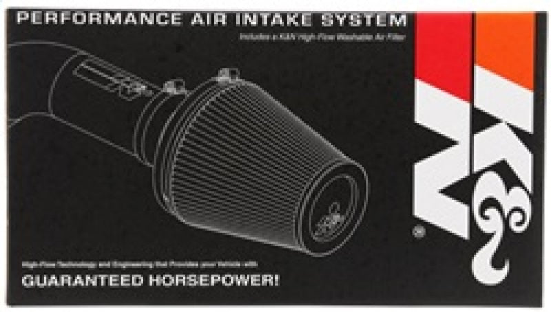 K&N Engineering cold air intake kit for 2012-2013 Jeep Wrangler 3.6L V6, showing the air filter and intake tubing.