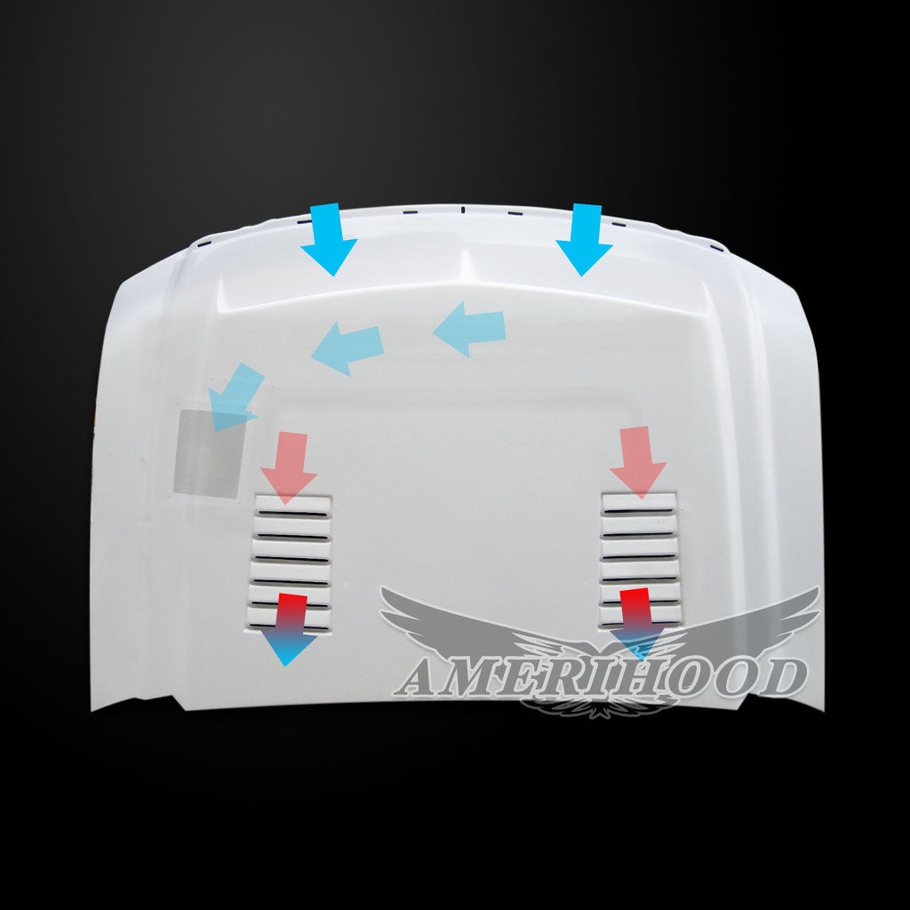 Ford F-450 2008-2010 Type-E Style Functional Heat Extraction Ram Air Hood