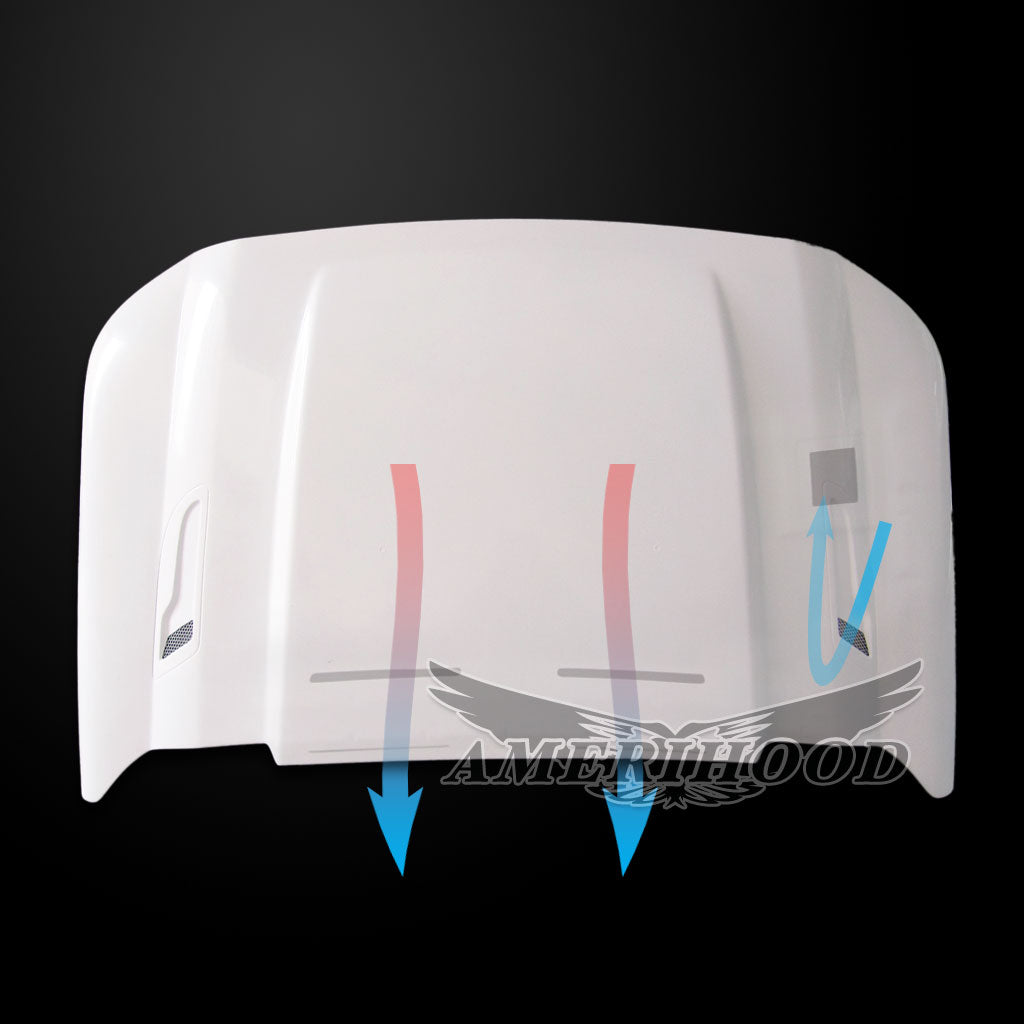 Ford F-250 2011-2016 Type Cowl 3 Inch Style Functional Heat Extraction Ram Air Hood