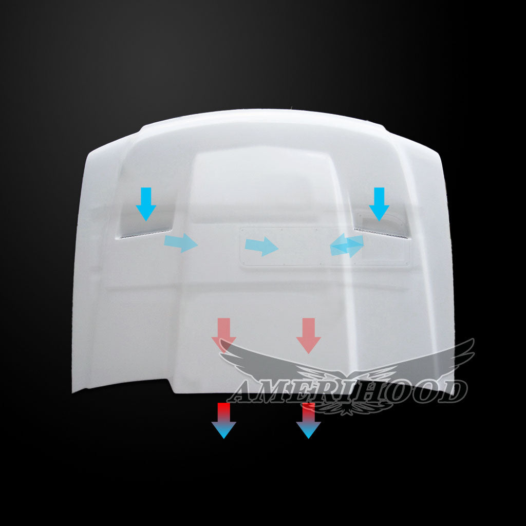 GMC Sierra 2500HD 2007-2010 Cowl Type-1 Style Functional Ram Air Hood