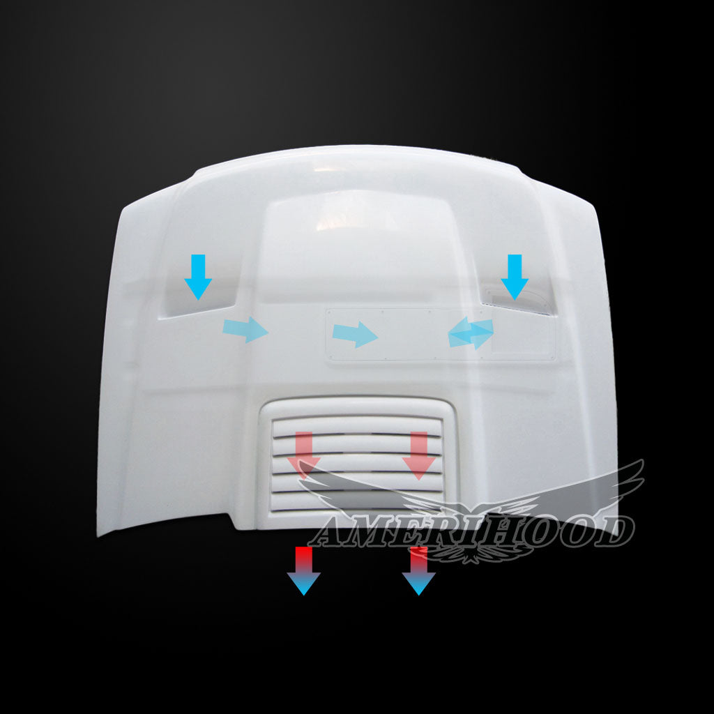 GMC Sierra 2500HD 2007-2010 Cowl Type-2 Style Functional Ram Air Hood