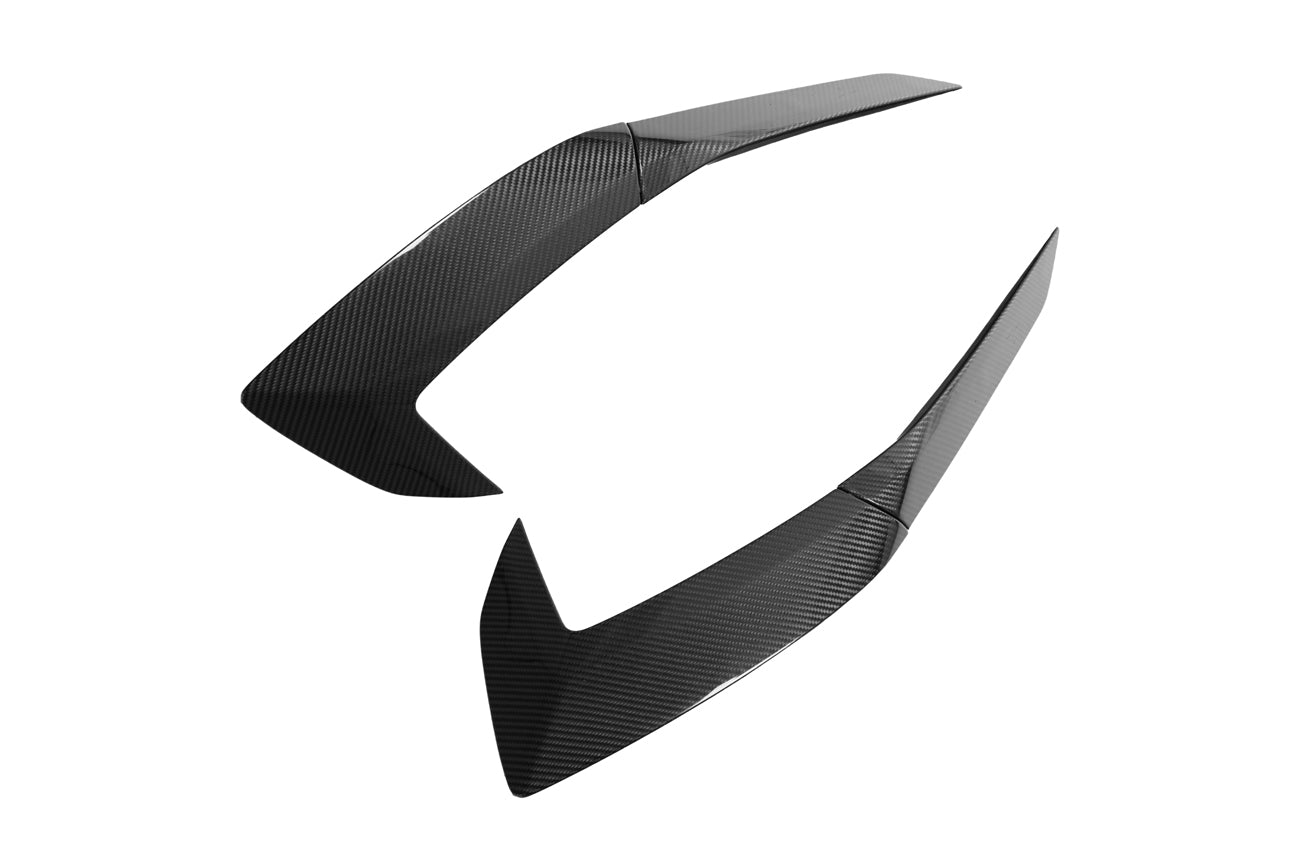 2020+ Corvette C8 Stingray & Z51 | Factory Style CARBON FIBER Side Fender Vent Scoop Door Handle Trim Accent Garnish Replacement (PAIR)