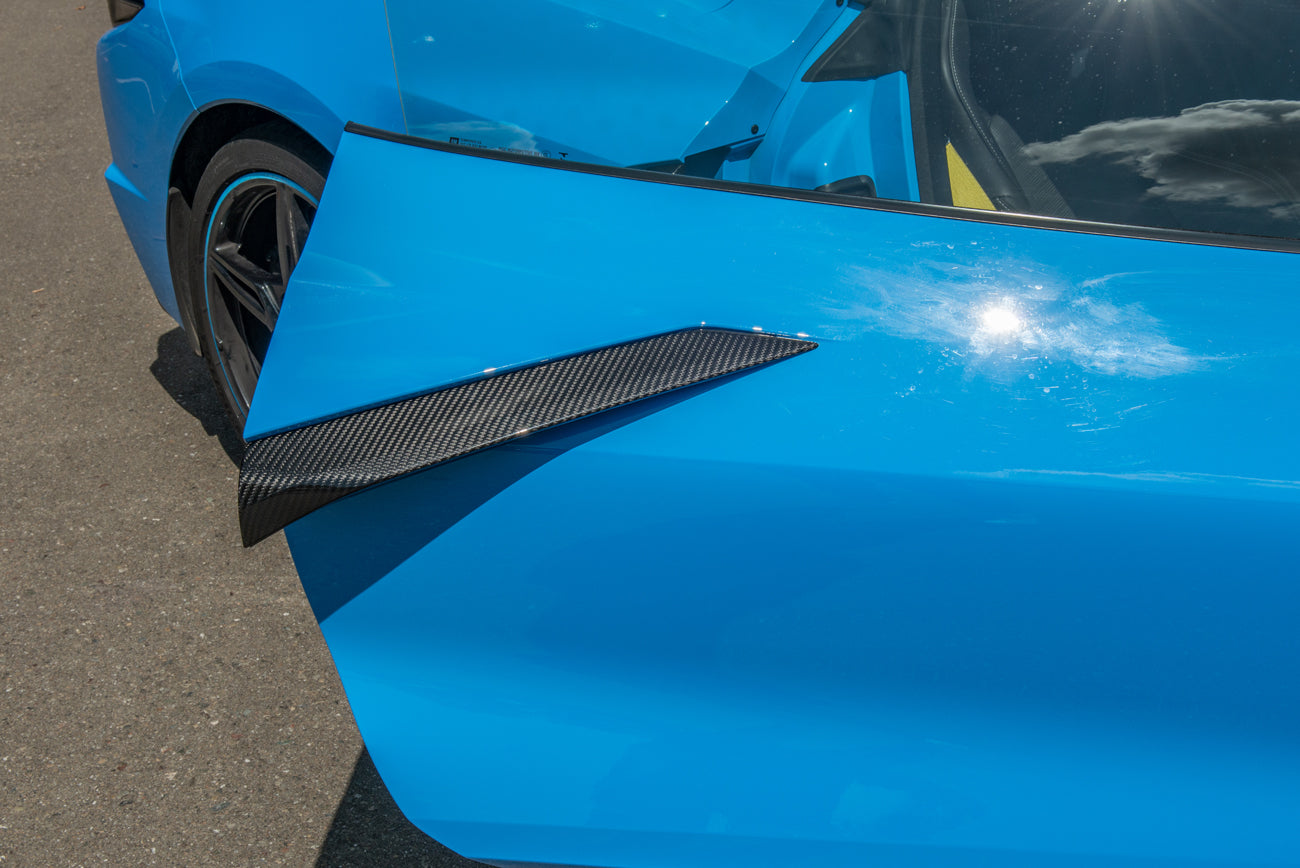 2020+ Corvette C8 CARBON FIBER Replacement Side Fender Vent Door Scoop Pair