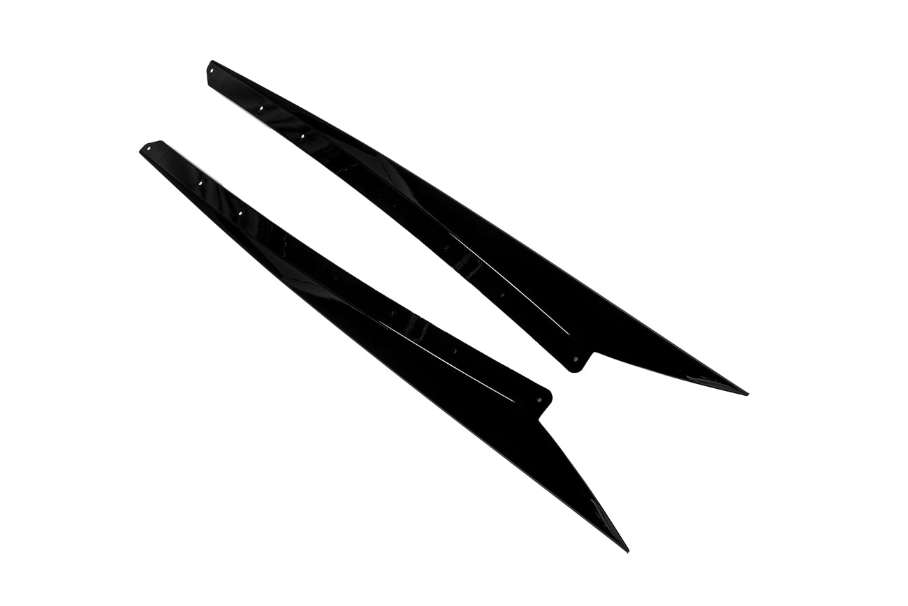 2020+ Corvette C8 SDP Z51 GLOSSY BLACK *ADD-ON* Side Skirts Rocker Panel Pair