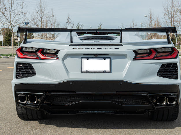 2020+ Corvette C8 NEXT SDP Matte Black Rear Trunk Lid High Wing Spoiler