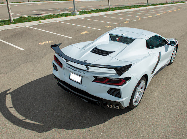 2020+ Corvette C8 NEXT SDP Matte Black Rear Trunk Lid High Wing Spoiler