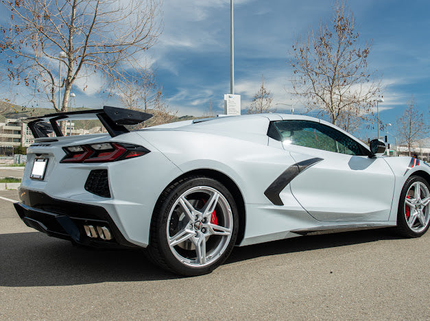 2020+ Corvette C8 NEXT SDP Matte Black Rear Trunk Lid High Wing Spoiler