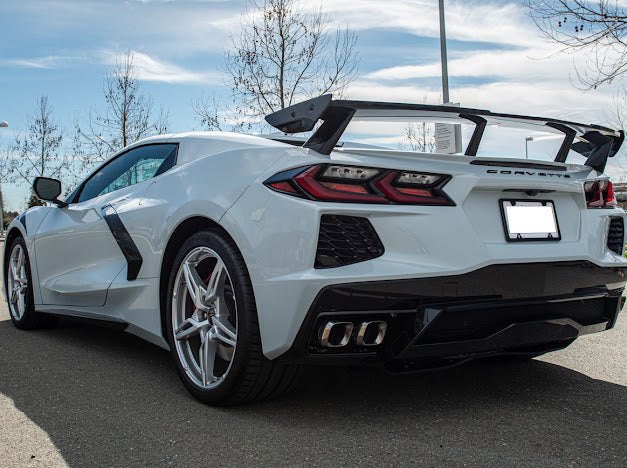 2020+ Corvette C8 NEXT SDP Matte Black Rear Trunk Lid High Wing Spoiler
