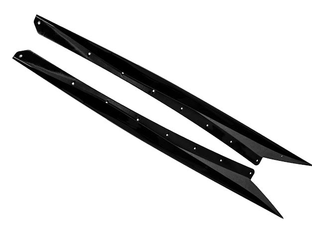 2020+ Corvette C8 SDP Z51 GLOSSY BLACK *ADD-ON* Side Skirts Rocker Panel Pair