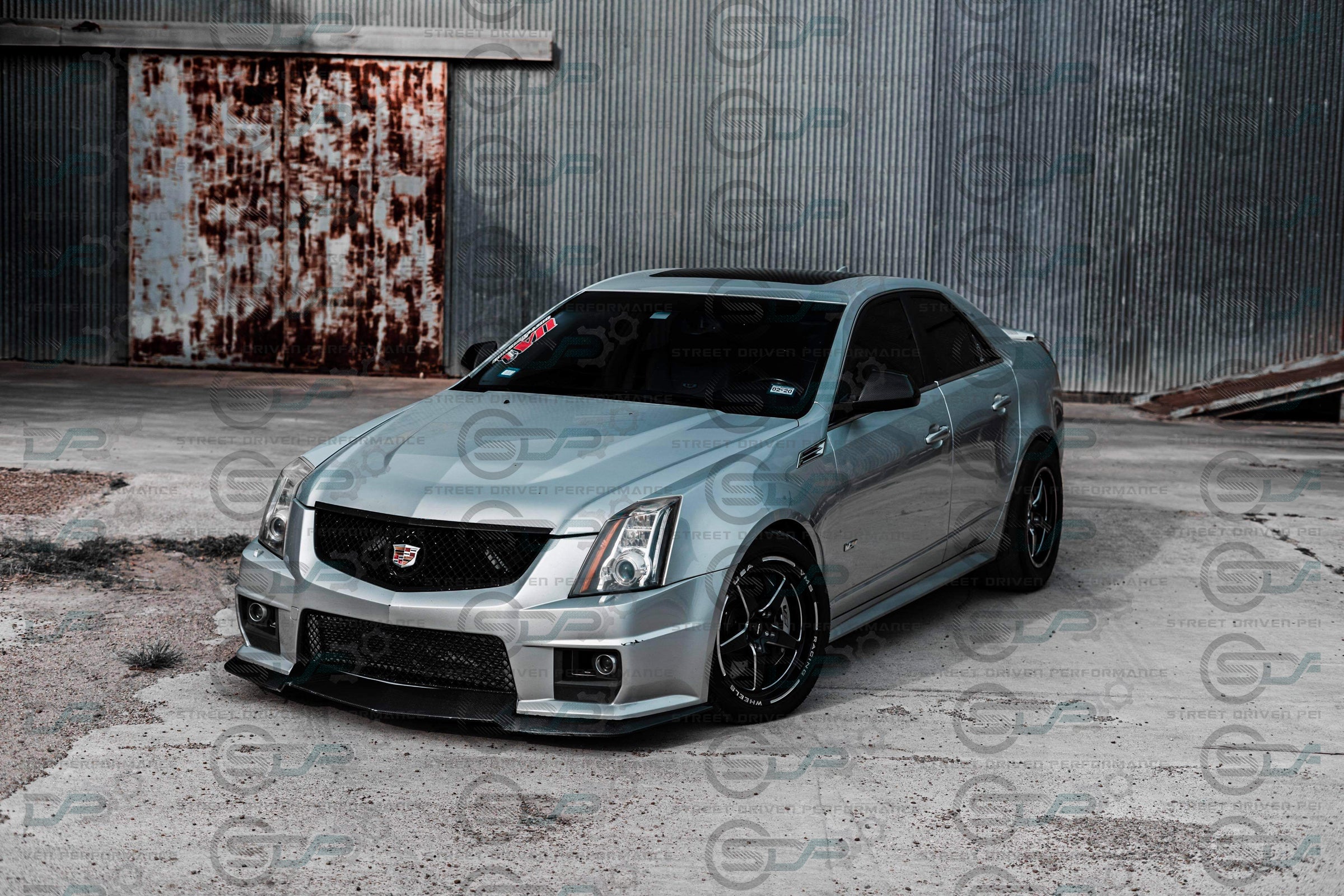2009-2015 Cadillac CTS-V V2 - Carbon Fiber "V3 style" front lip splitter ground effects