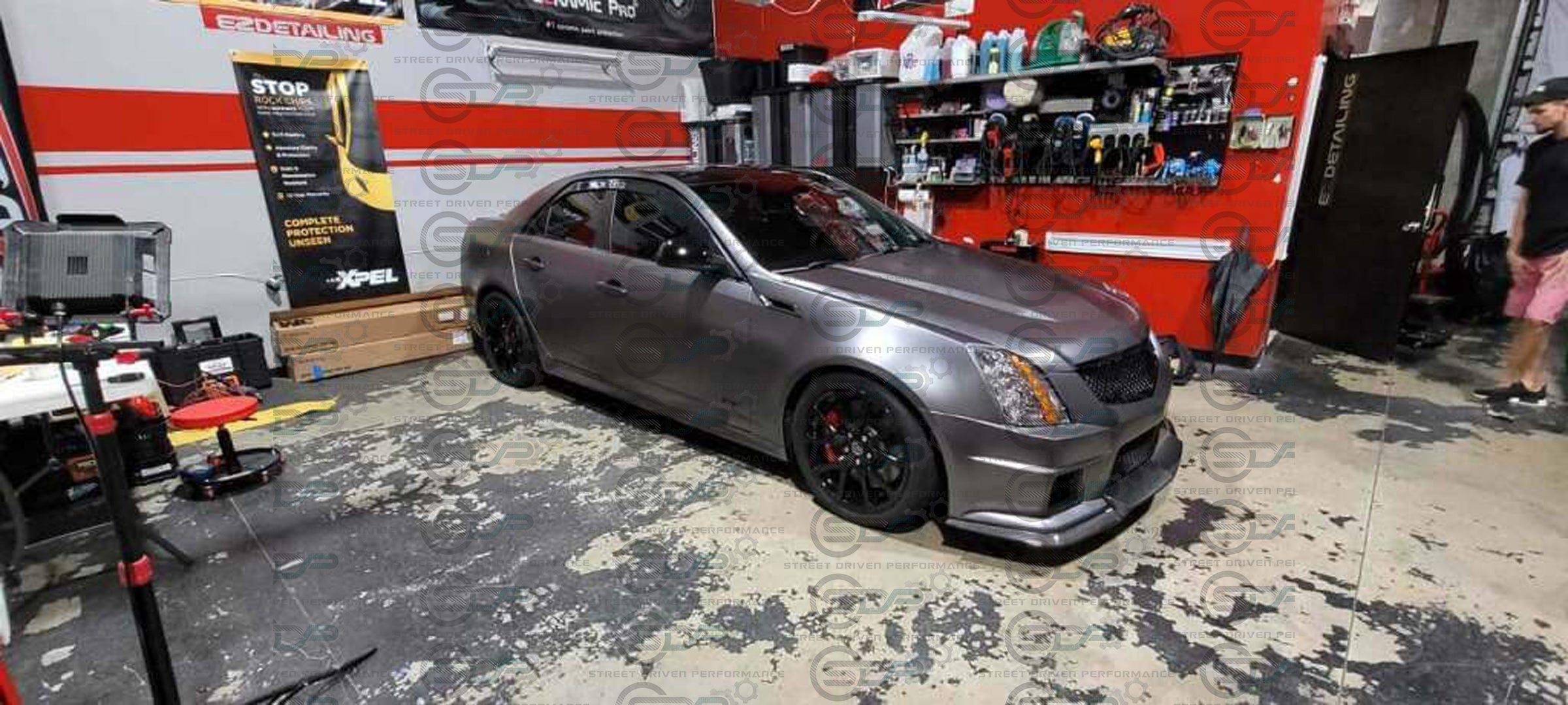 2009-2015 Cadillac CTS-V V2 - Carbon Fiber "V3 style" front lip splitter ground effects