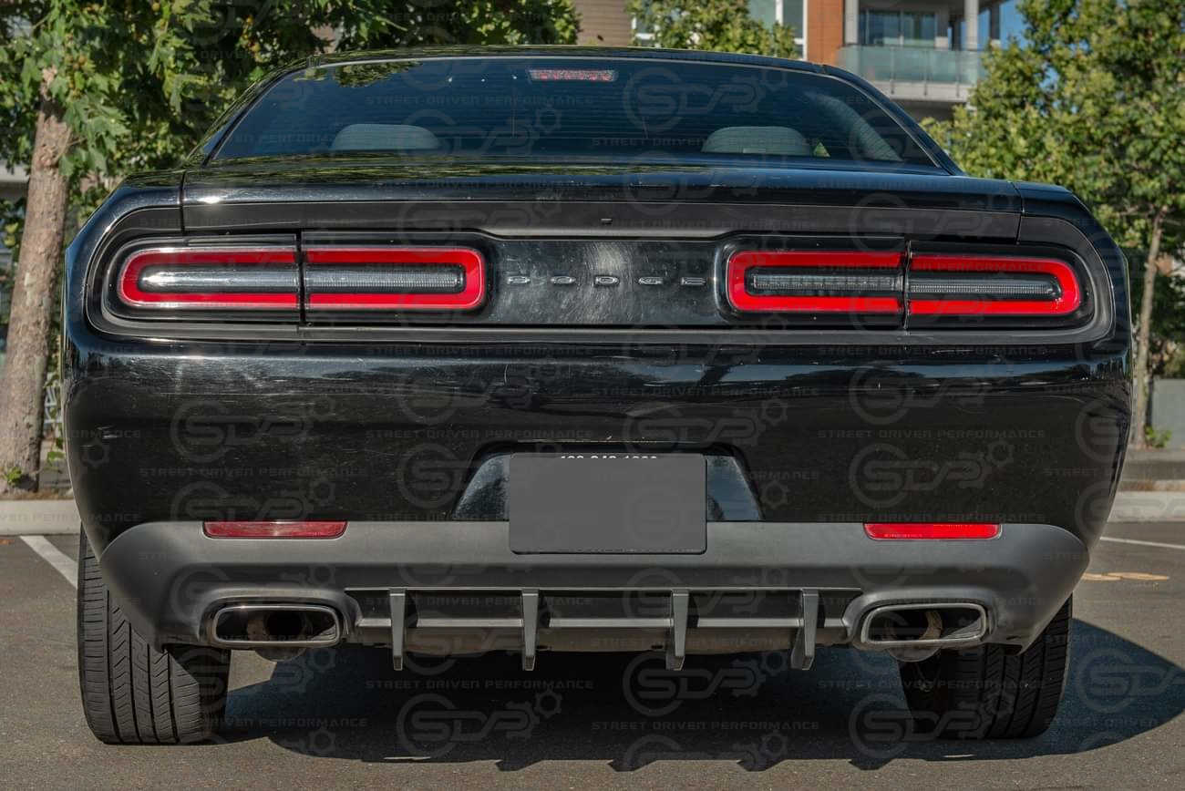 2015+ Dodge Challenger | SRT Style Matte Black Rear Bumper *ADD-ON* Diffuser