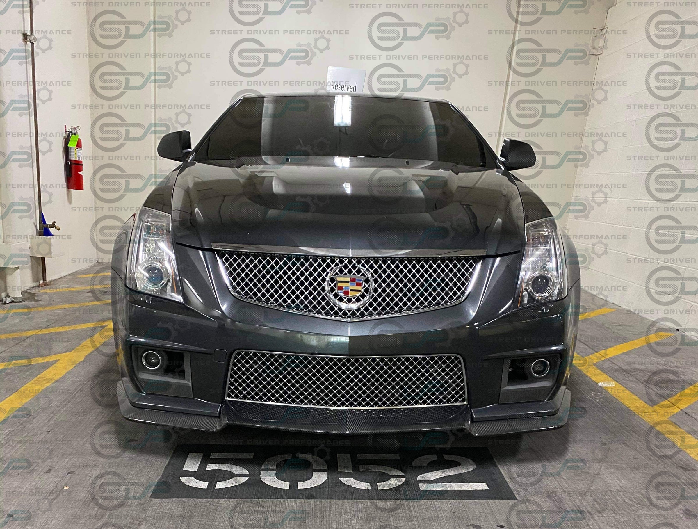 2009-2015 Cadillac CTS-V V2 - Carbon Fiber "V3 style" front lip splitter ground effects