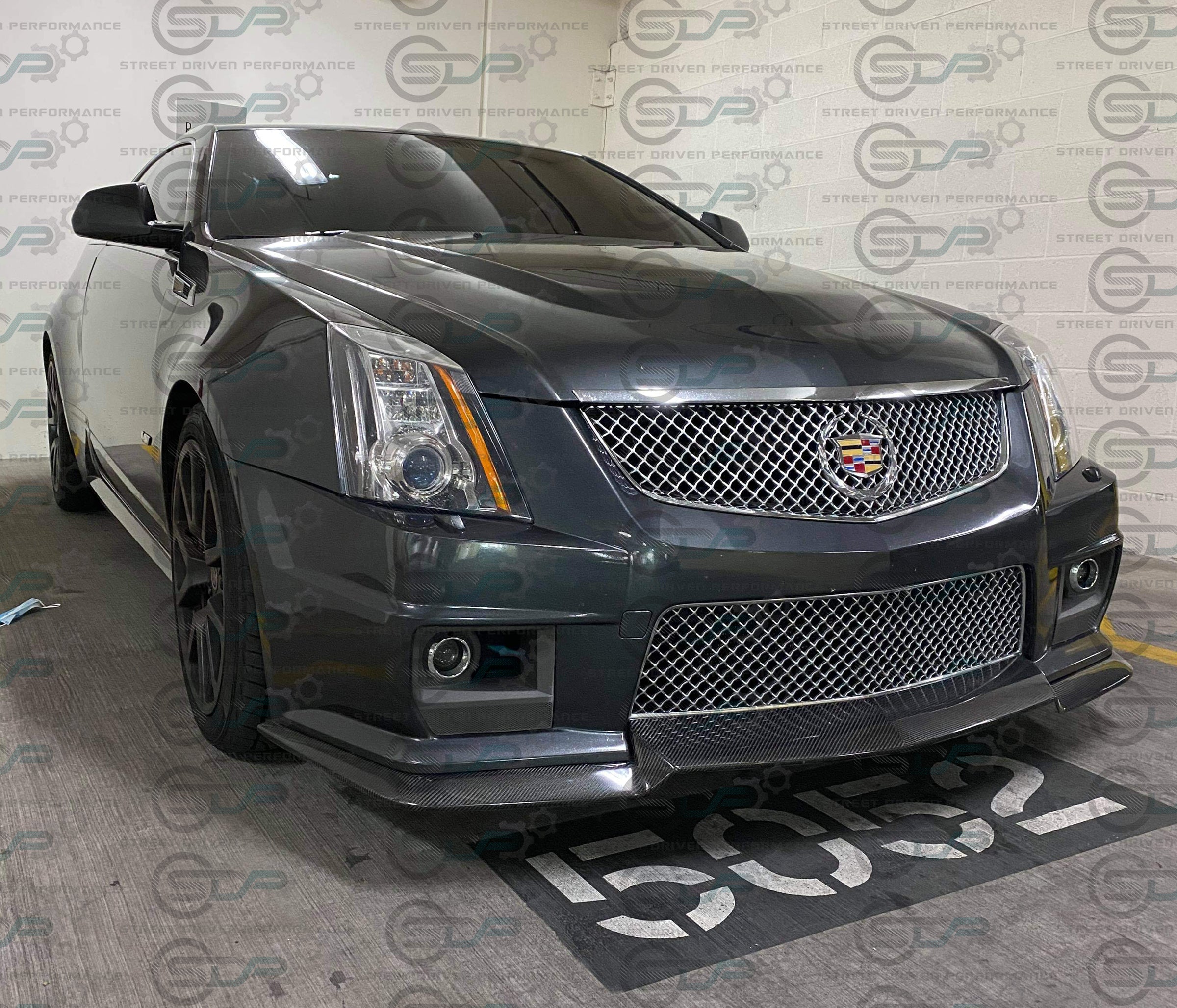 2009-2015 Cadillac CTS-V V2 - Carbon Fiber "V3 style" front lip splitter ground effects