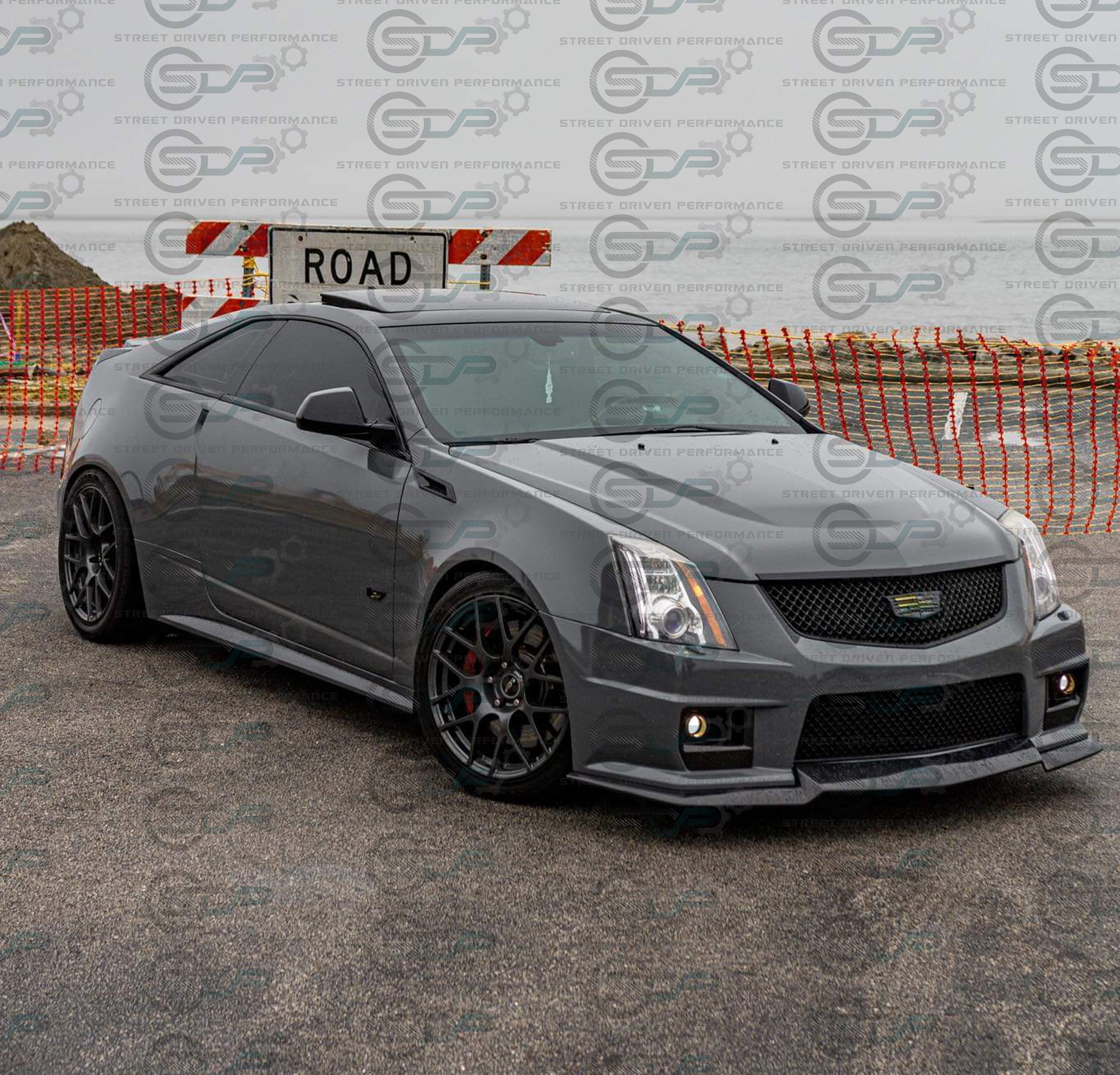 2009-2015 Cadillac CTS-V V2 - Carbon Fiber "V3 style" front lip splitter ground effects