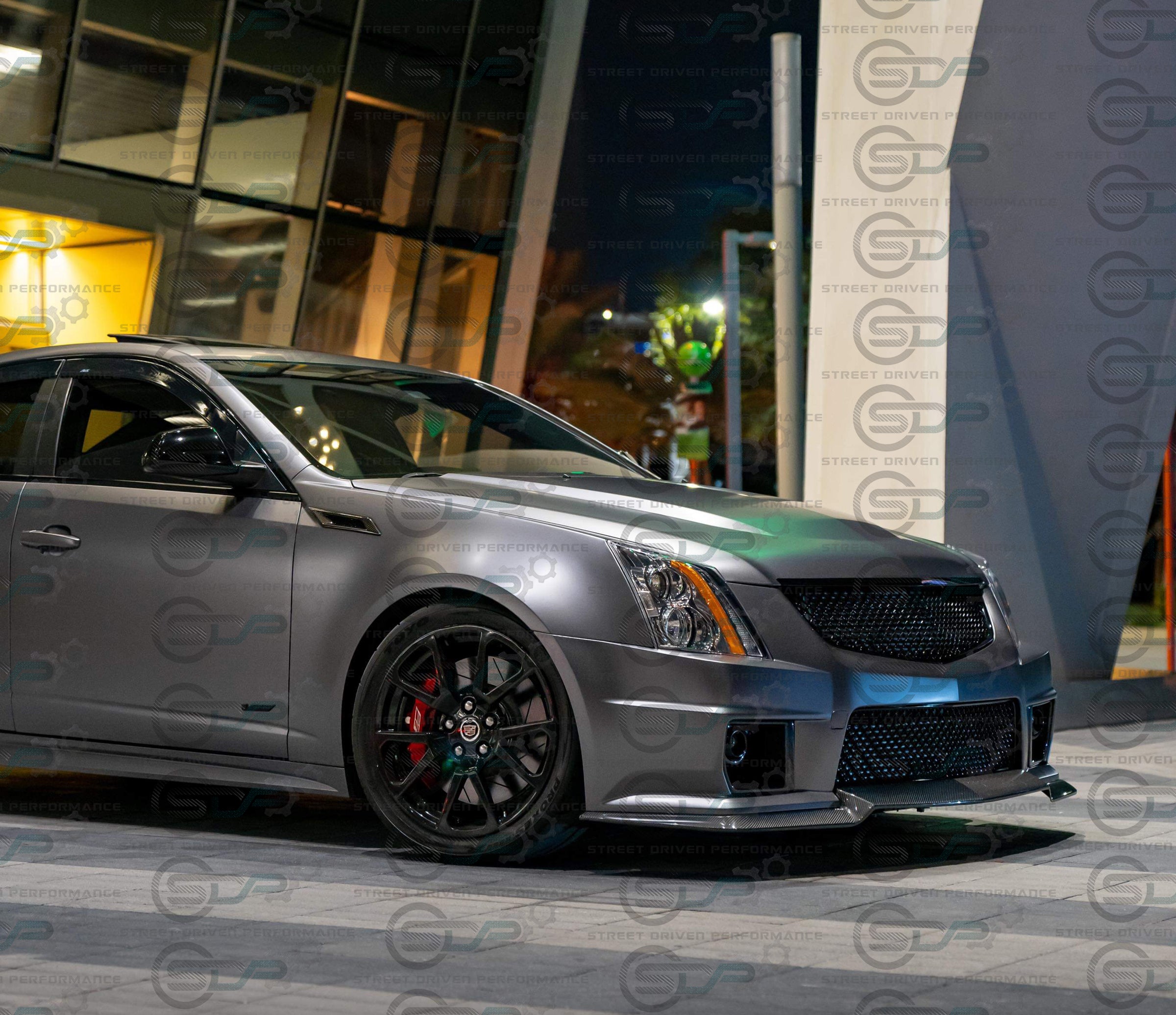 2009-2015 Cadillac CTS-V V2 - Carbon Fiber "V3 style" front lip splitter ground effects